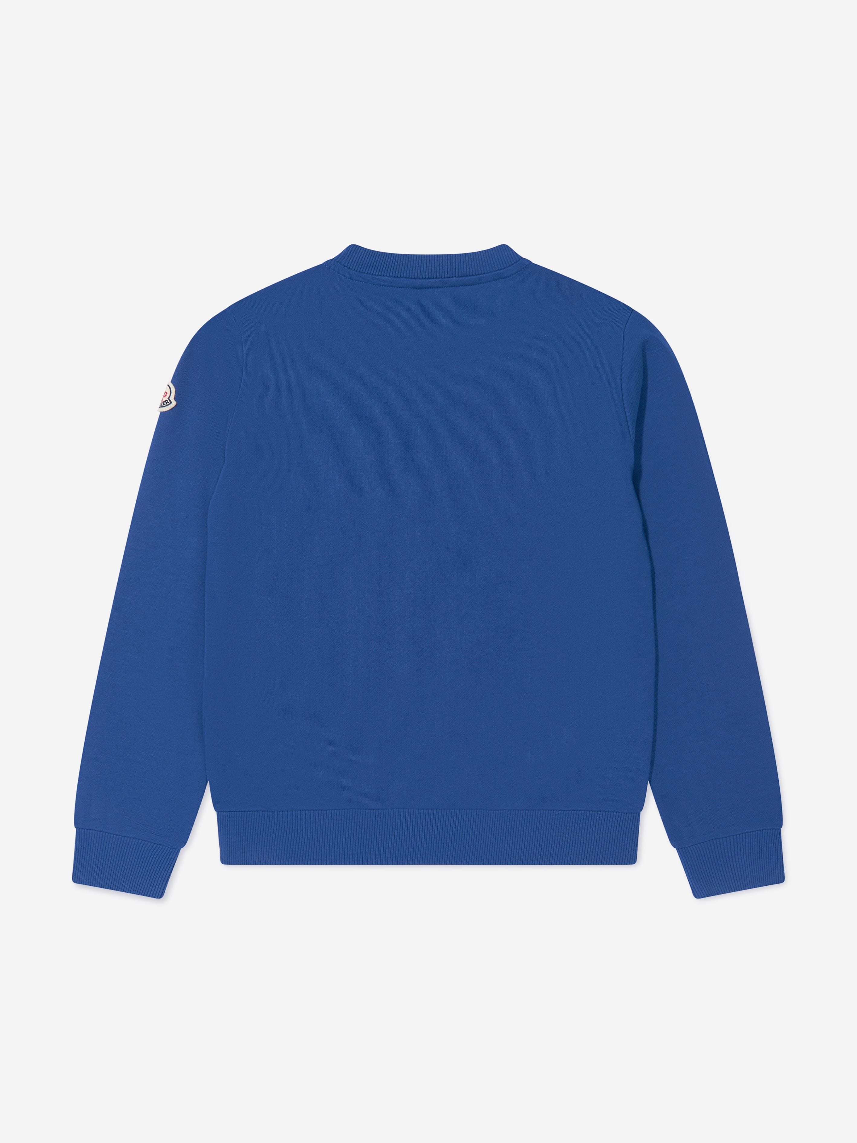 Moncler Enfant Boys Logo Print Sweatshirt in Blue