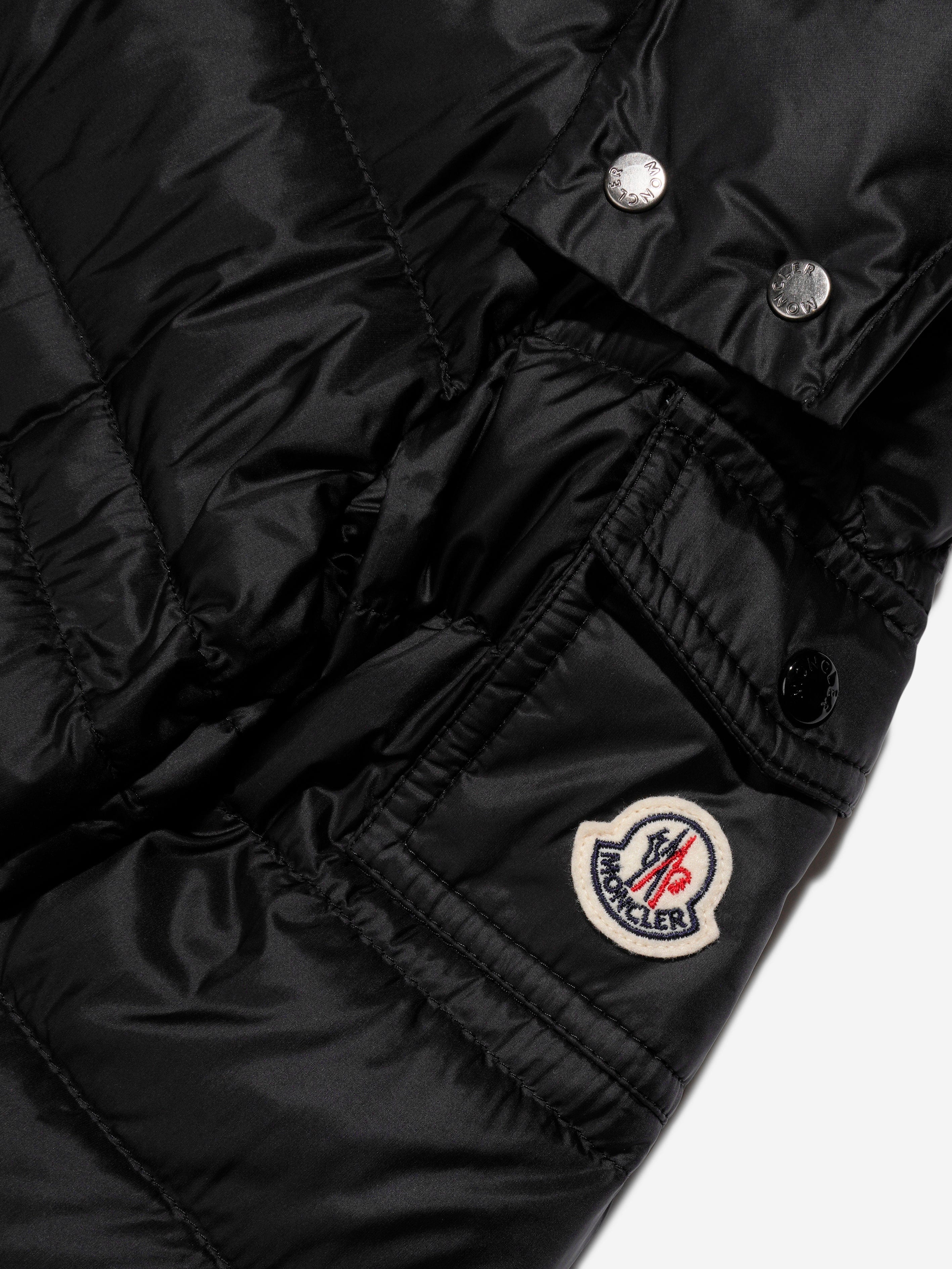 Moncler Enfant Girls Down Padded Dalles Jacket in Black