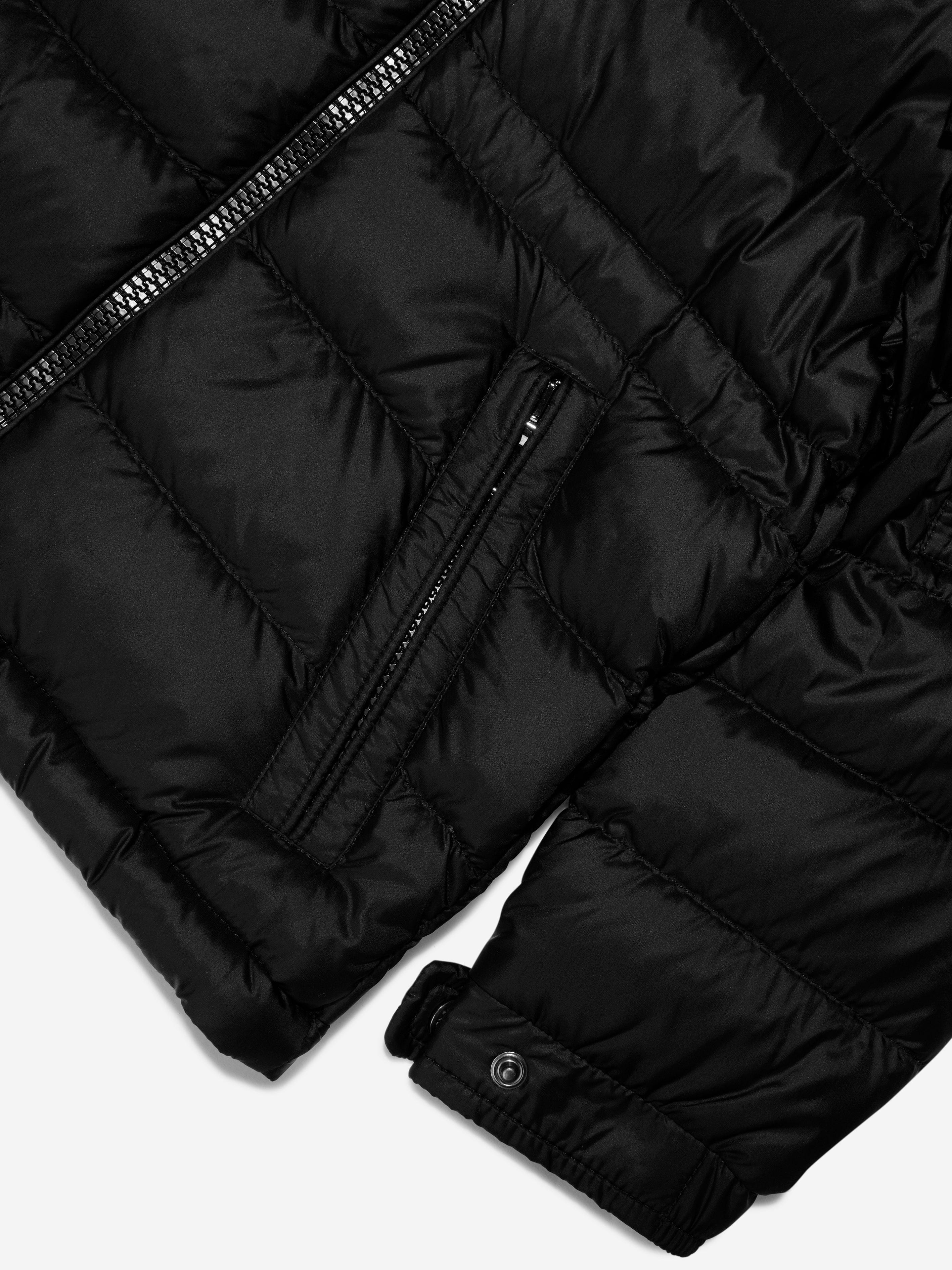 Moncler Enfant Girls Down Padded Dalles Jacket in Black