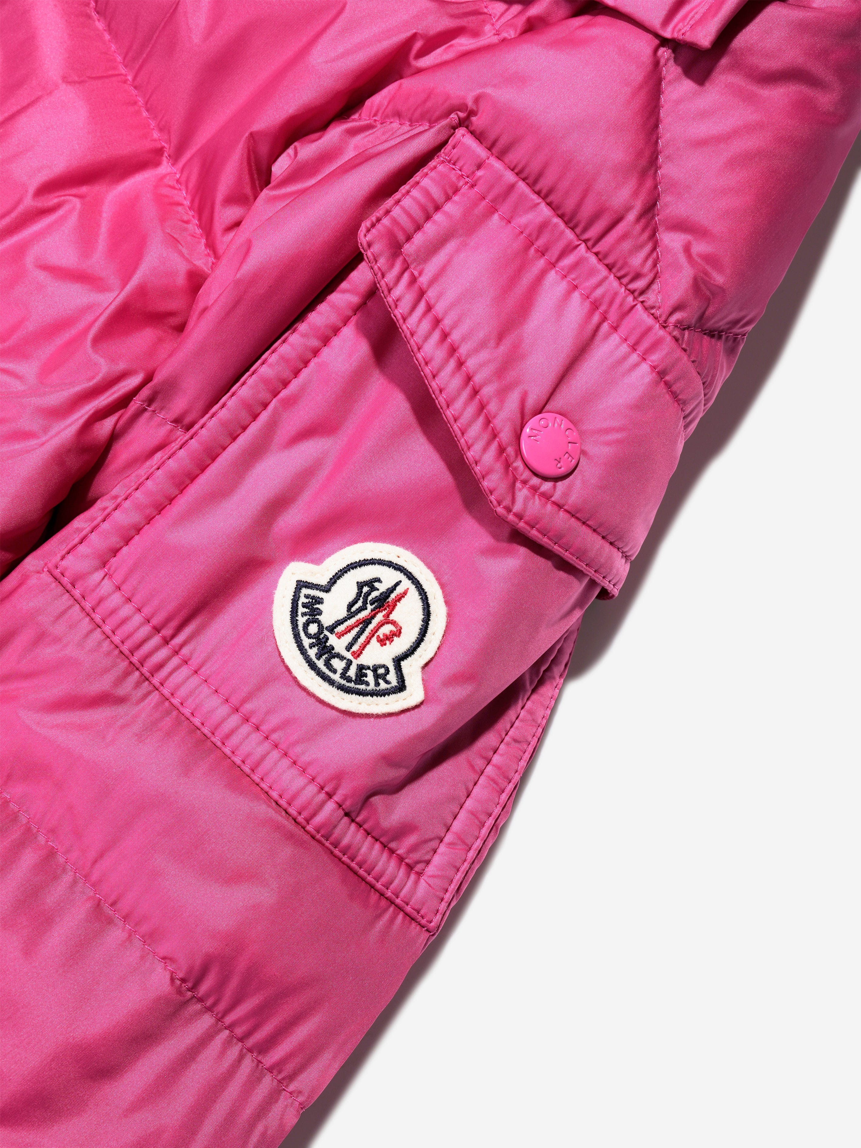 Moncler Enfant Girls Down Padded Dalles Jacket in Pink