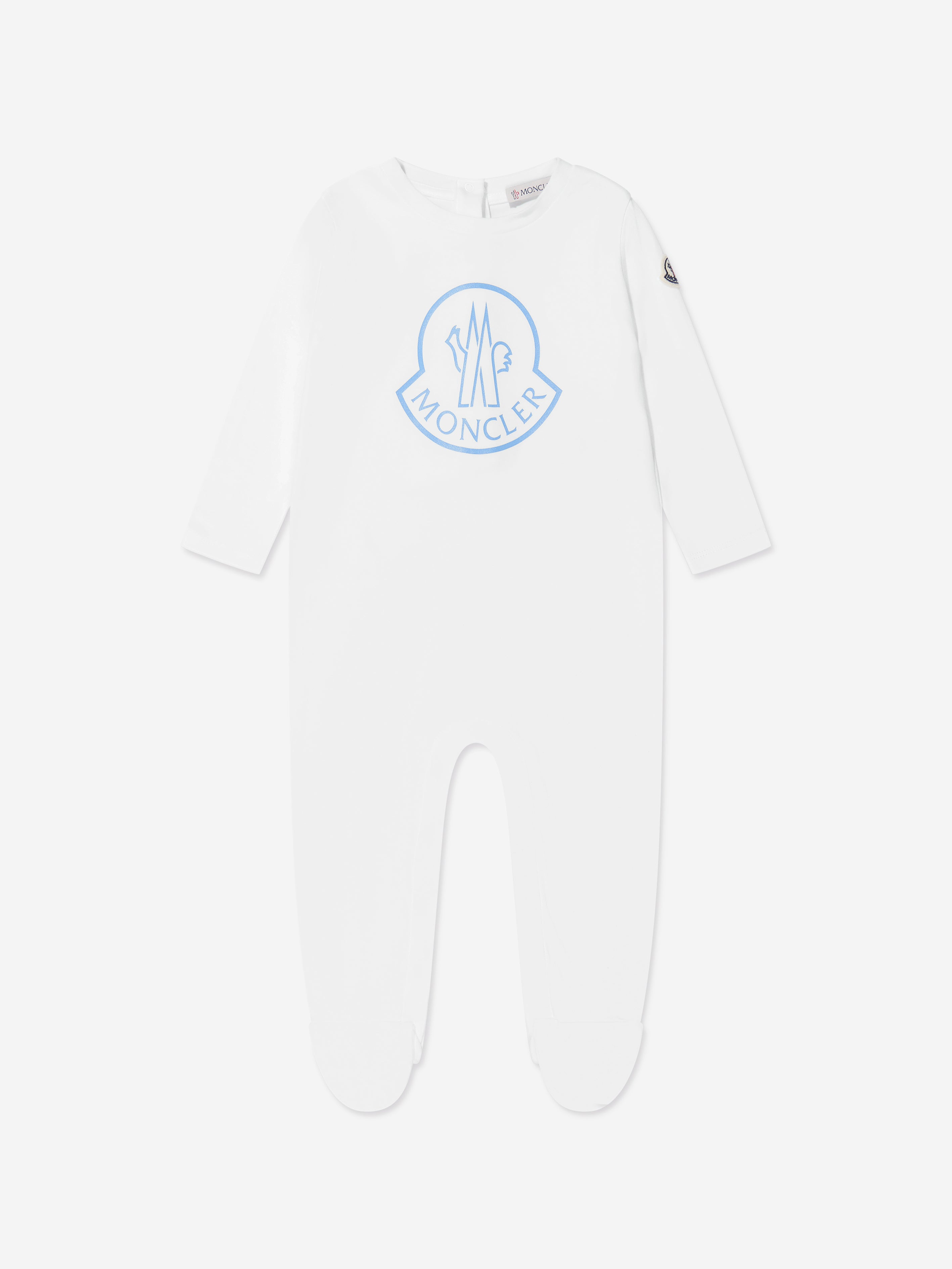 Moncler Enfant Baby Boys Logo Babygrow And Bib Set in Grey