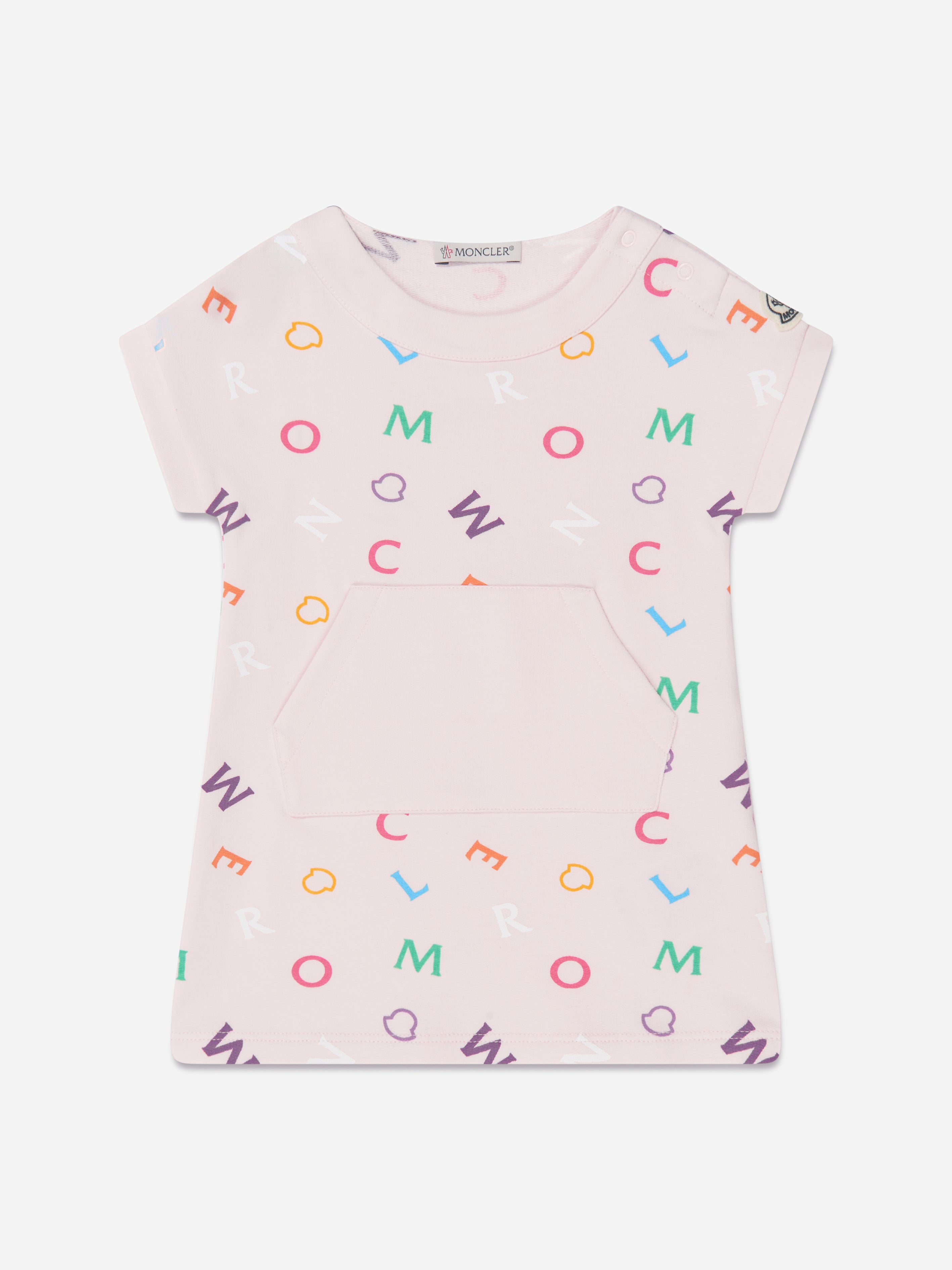 Moncler Enfant Baby Girls Logo Dress in Pink