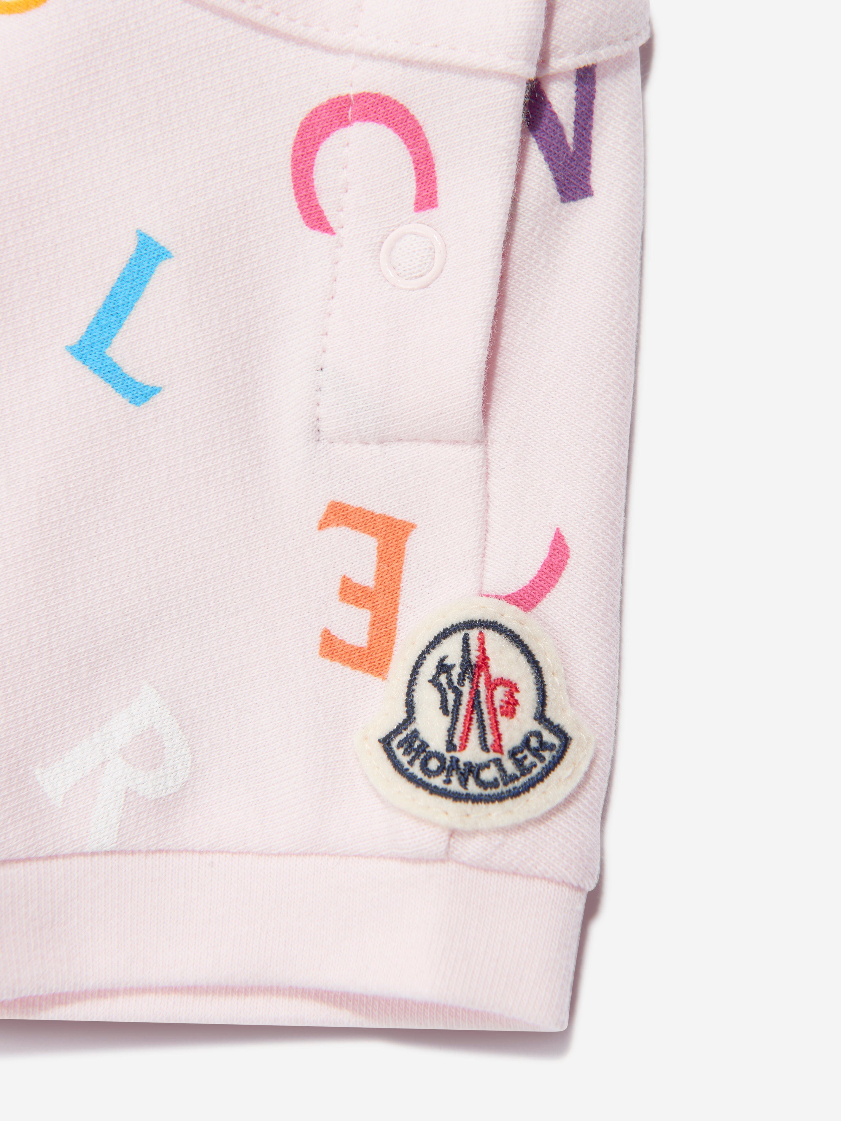 Moncler Enfant Baby Girls Logo Dress in Pink