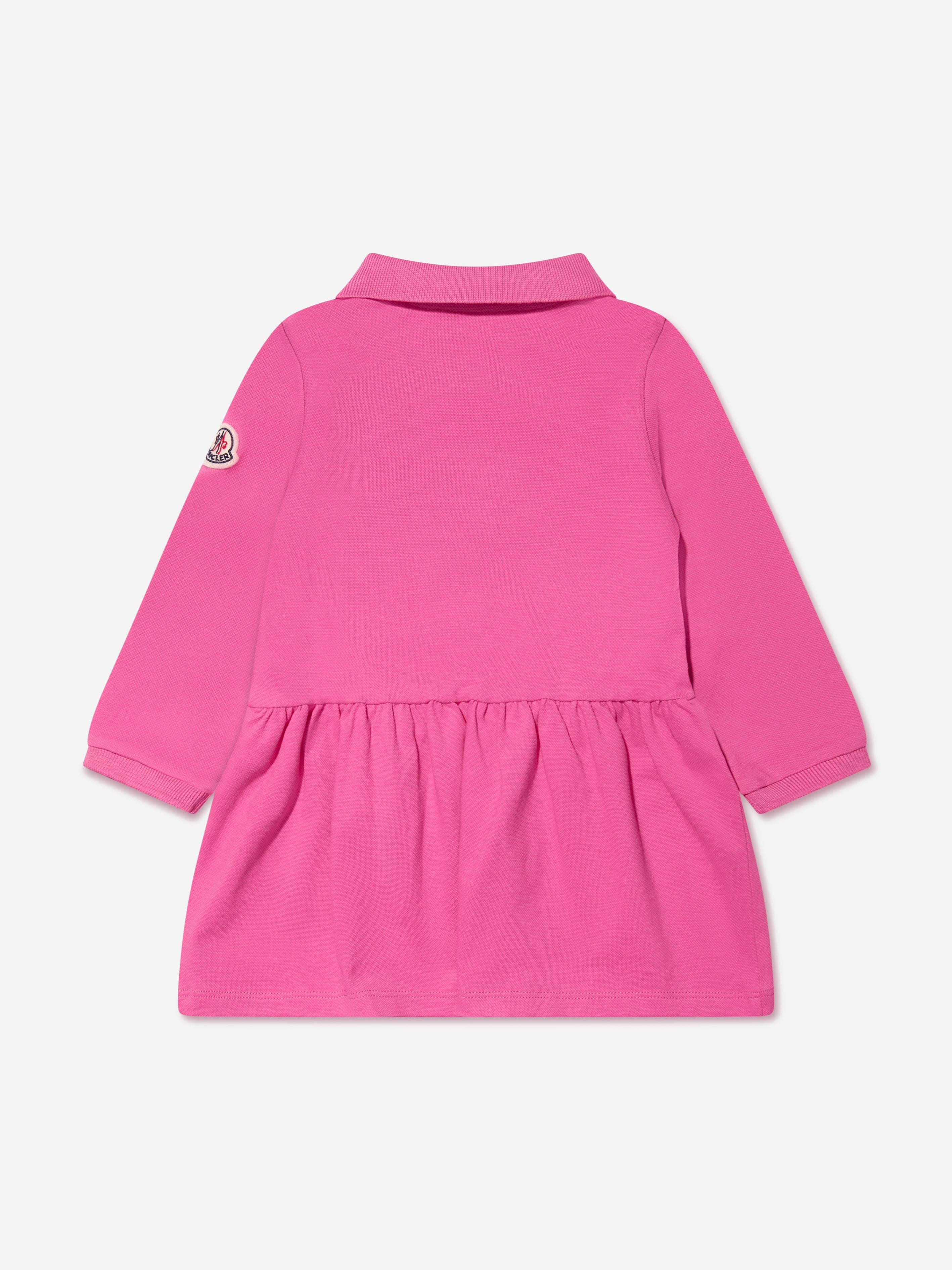 Moncler Enfant Baby Girls Long Sleeve Pocket Dress in Pink