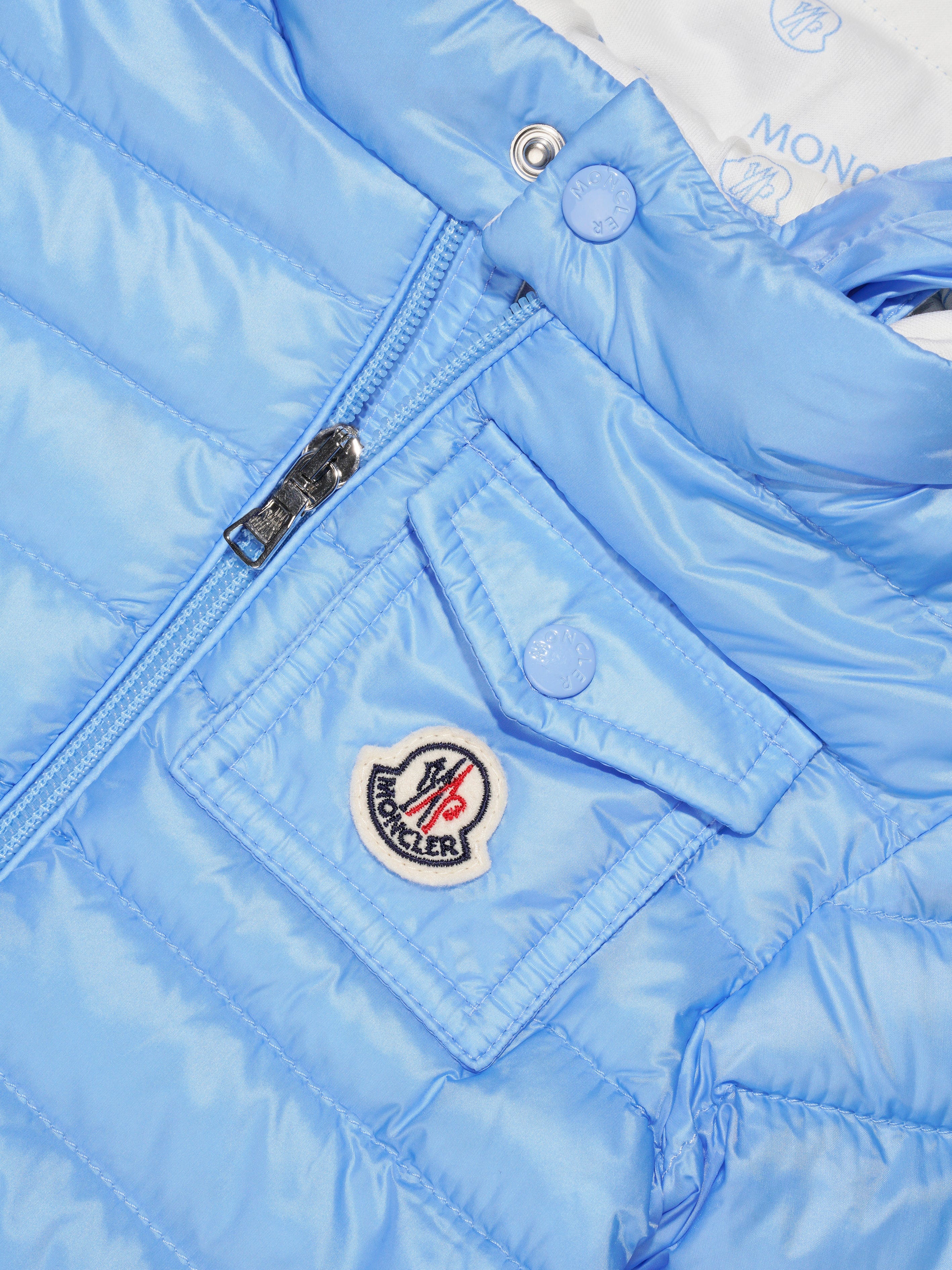 Moncler Enfant Baby Down Padded Baigal Jacket in Blue