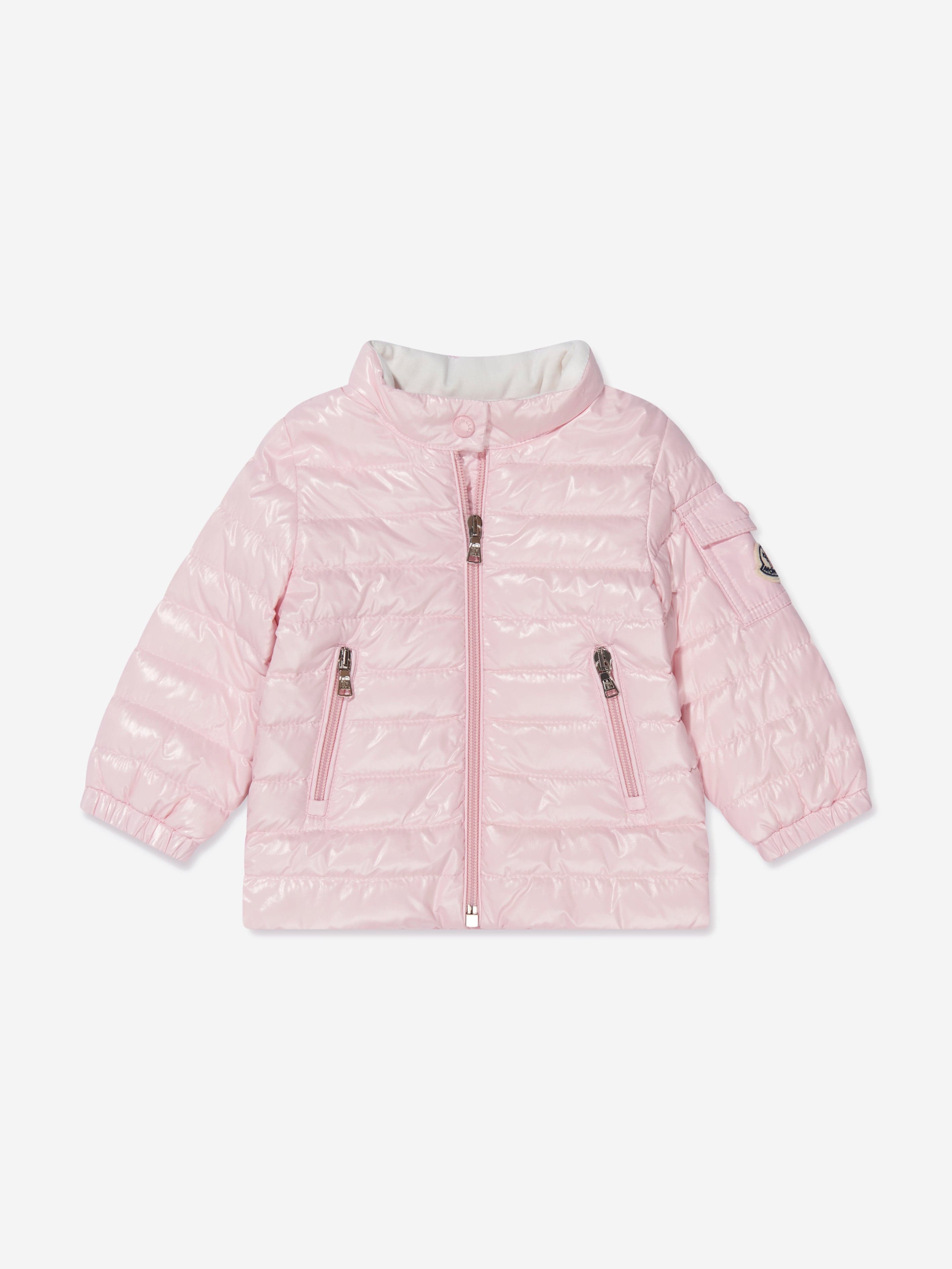 Moncler Enfant Baby Girls Down Padded Paulas Jacket in Pink