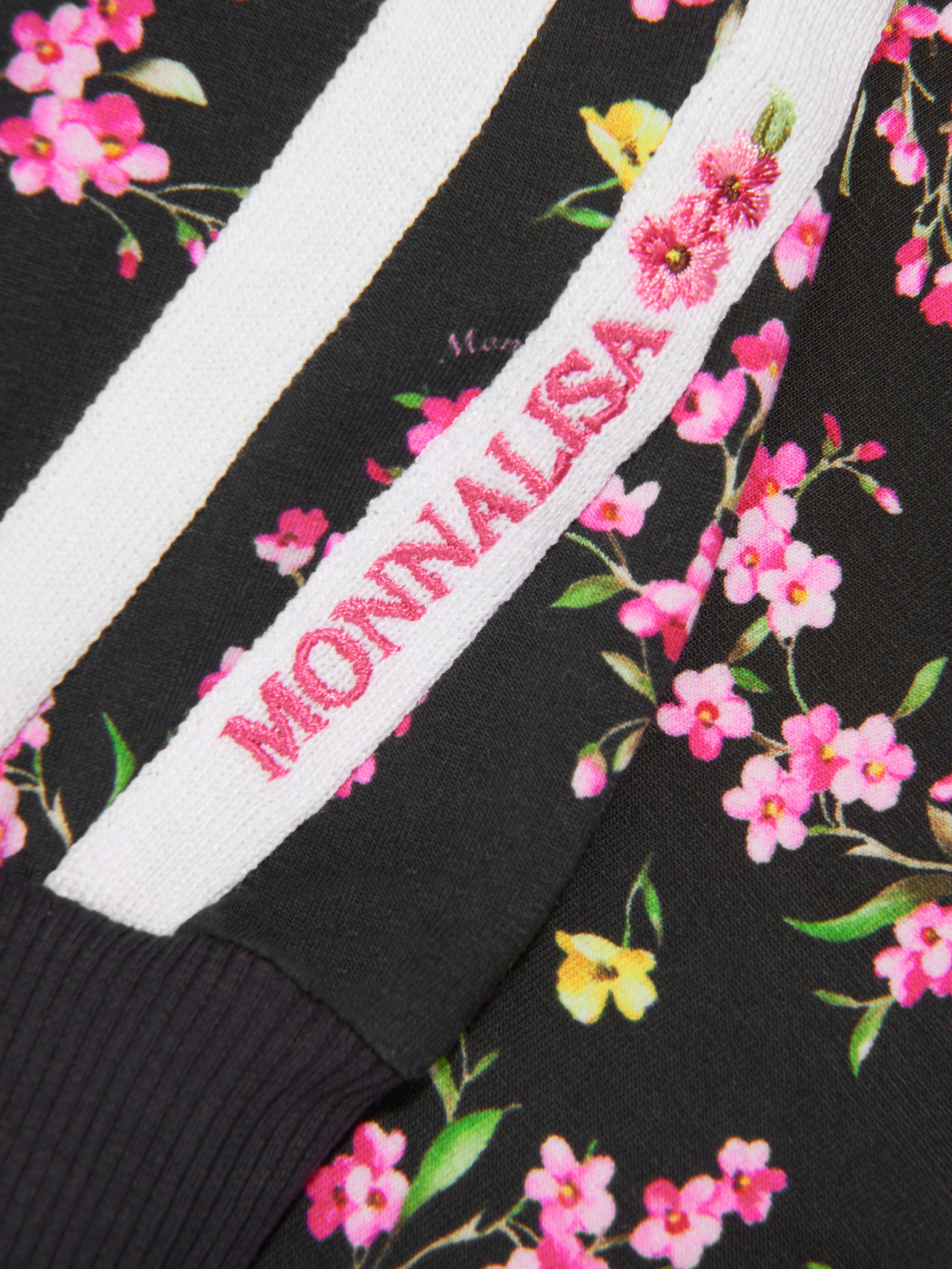 Monnalisa Girls Floral Cropped Sweatshirt