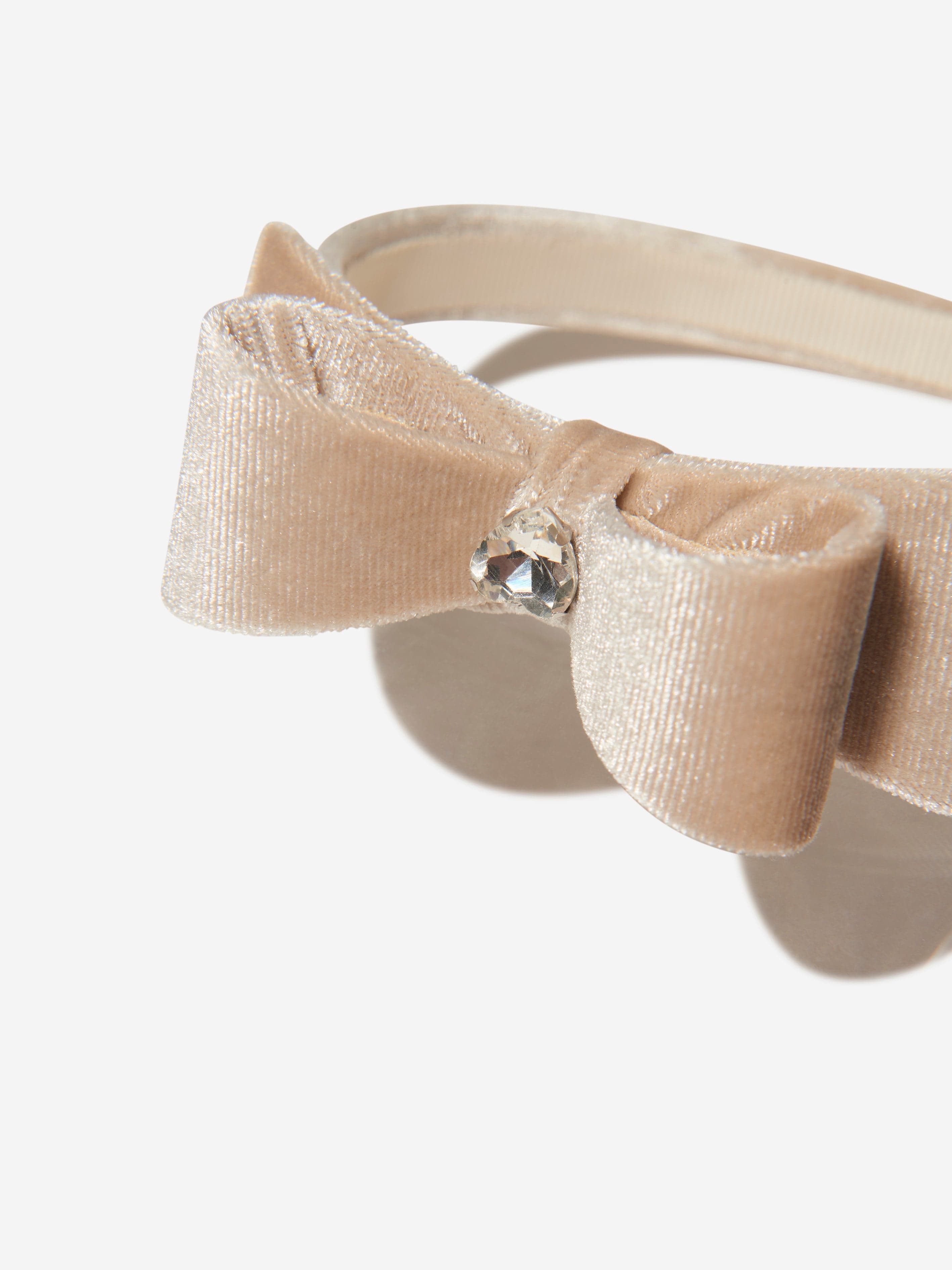 Monnalisa Girls Velvet Bow Headband