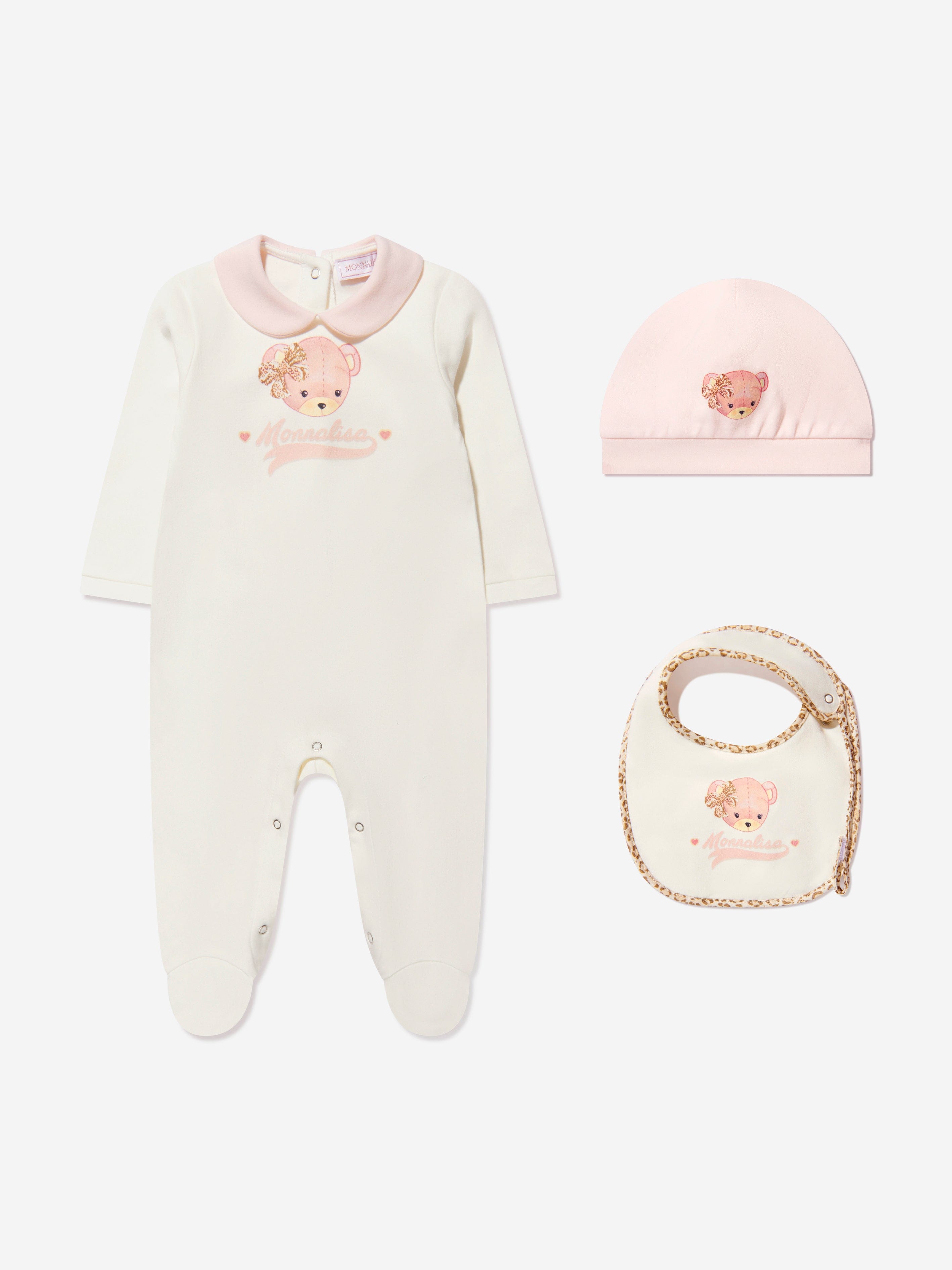 Monnalisa Baby Girls Babygrow Gift Set (3 Piece)