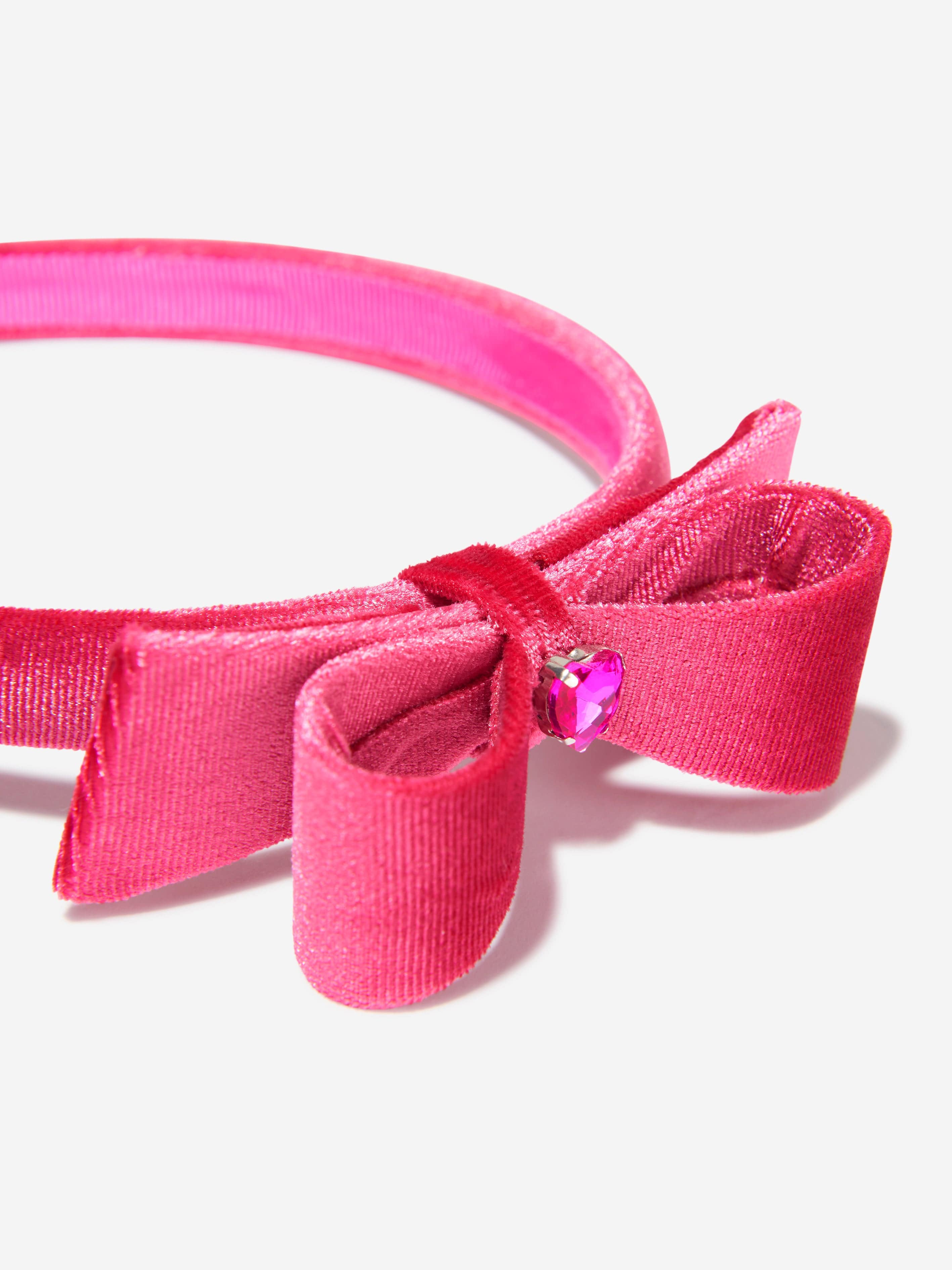 Monnalisa Girls Velvet Bow Headband