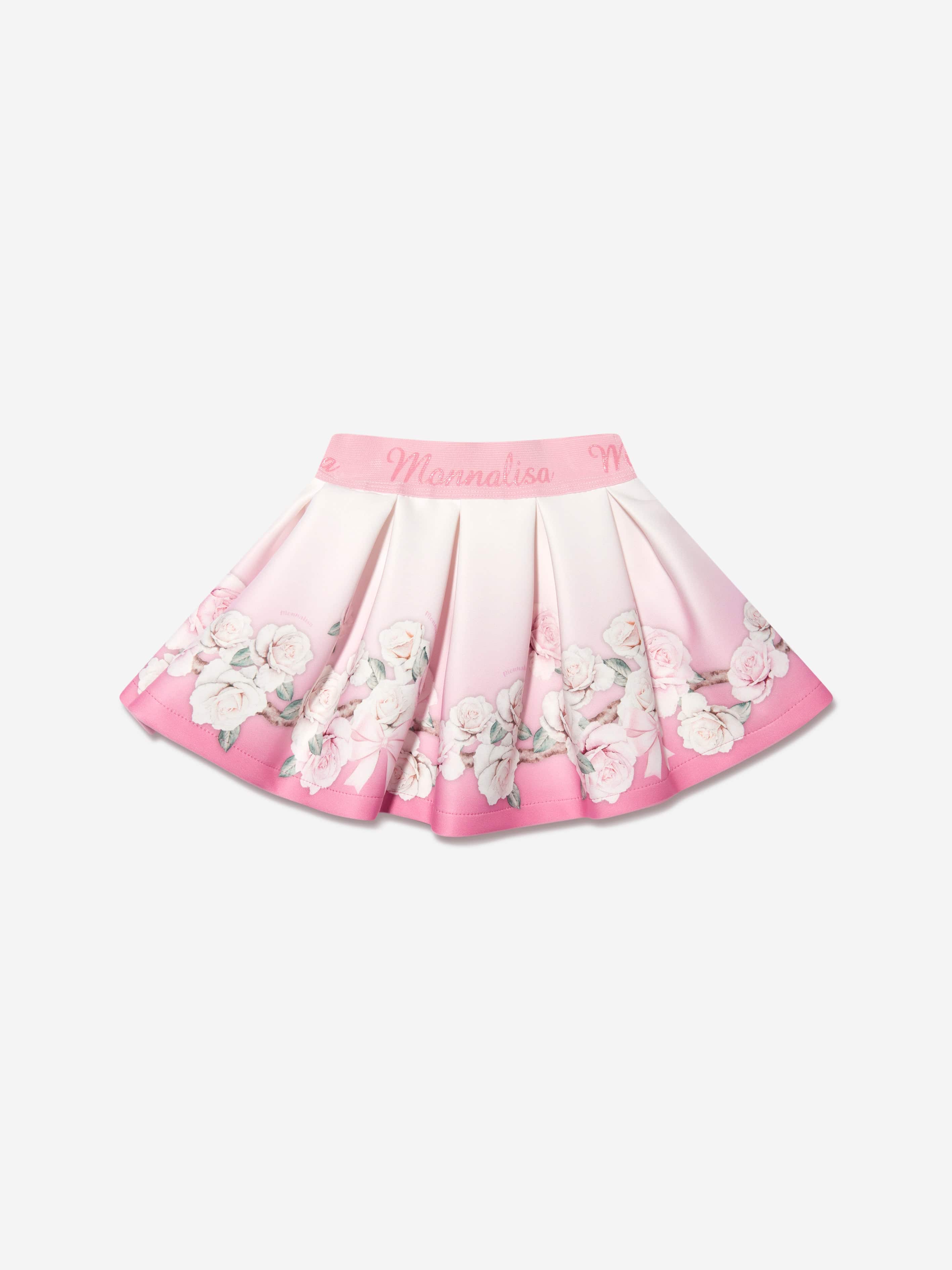 Monnalisa BabyGirls Neoprene Rose Skirt