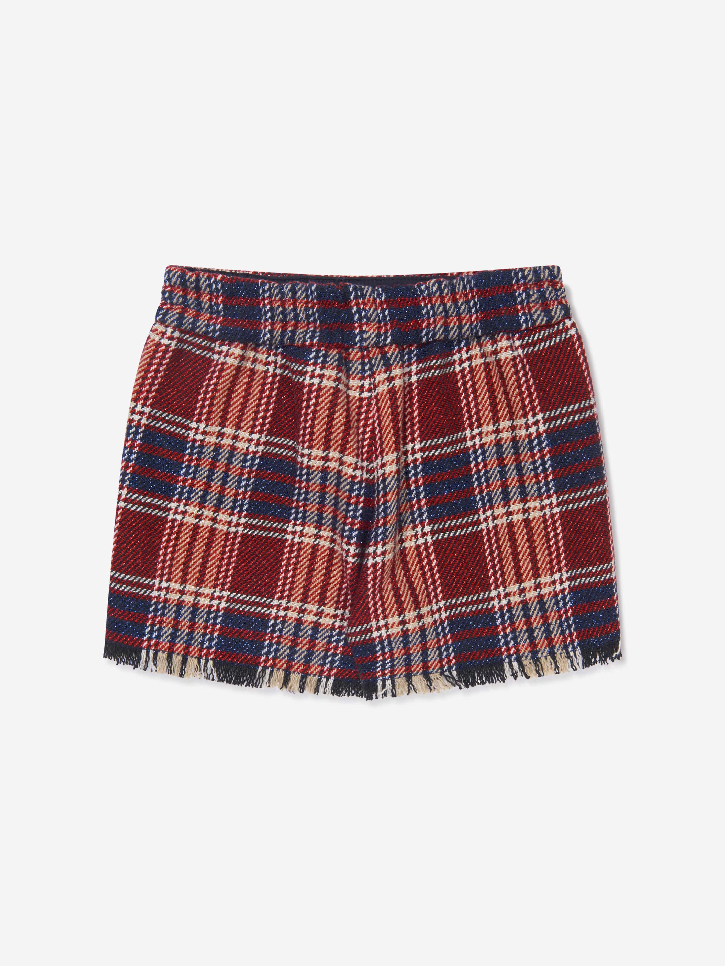 Monnalisa Girls Checked Tartan Shorts