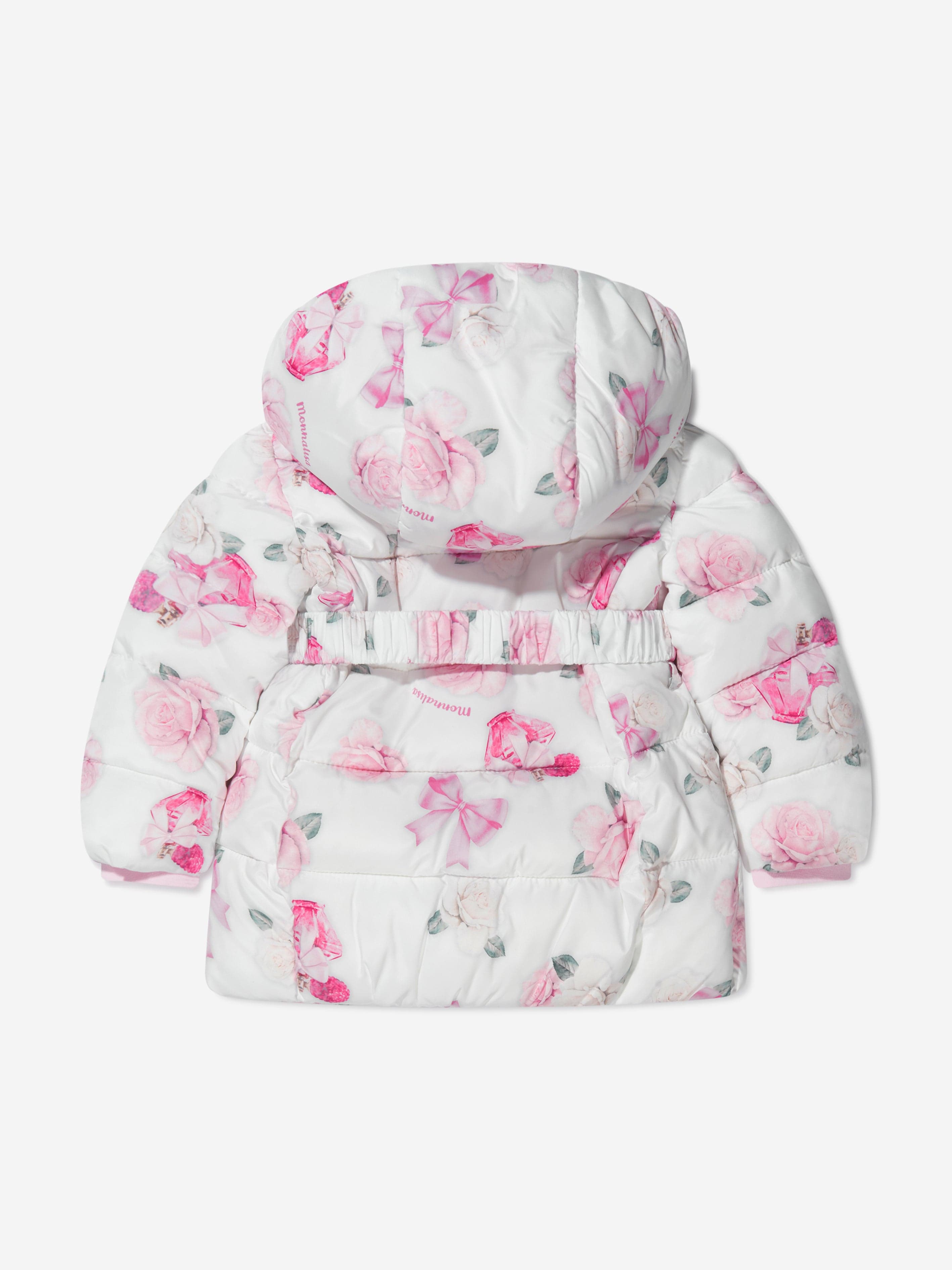 Monnalisa Baby Girls Down Padded Rose Jacket