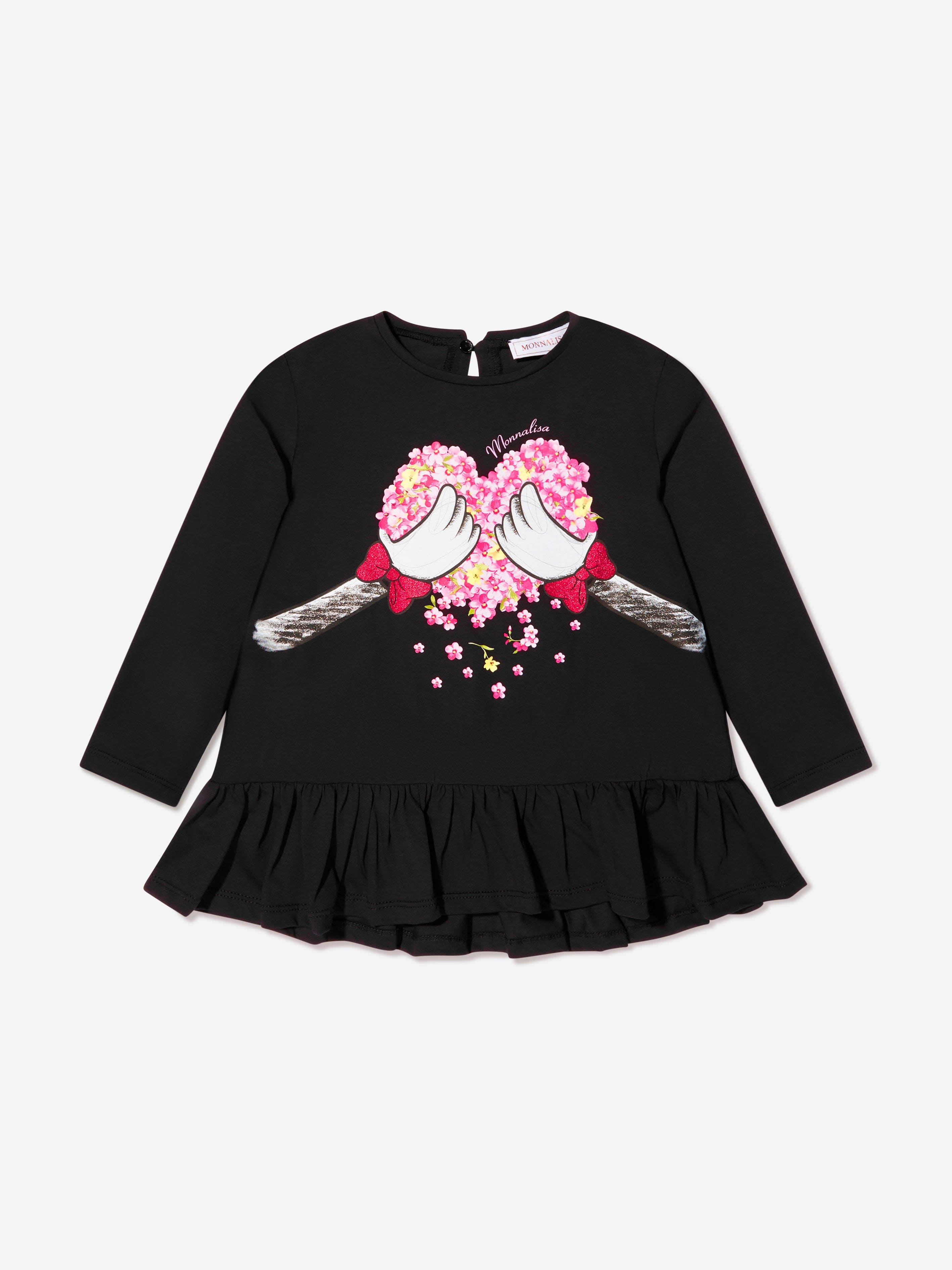 Monnalisa Girls Long Sleeve Heart T-Shirt