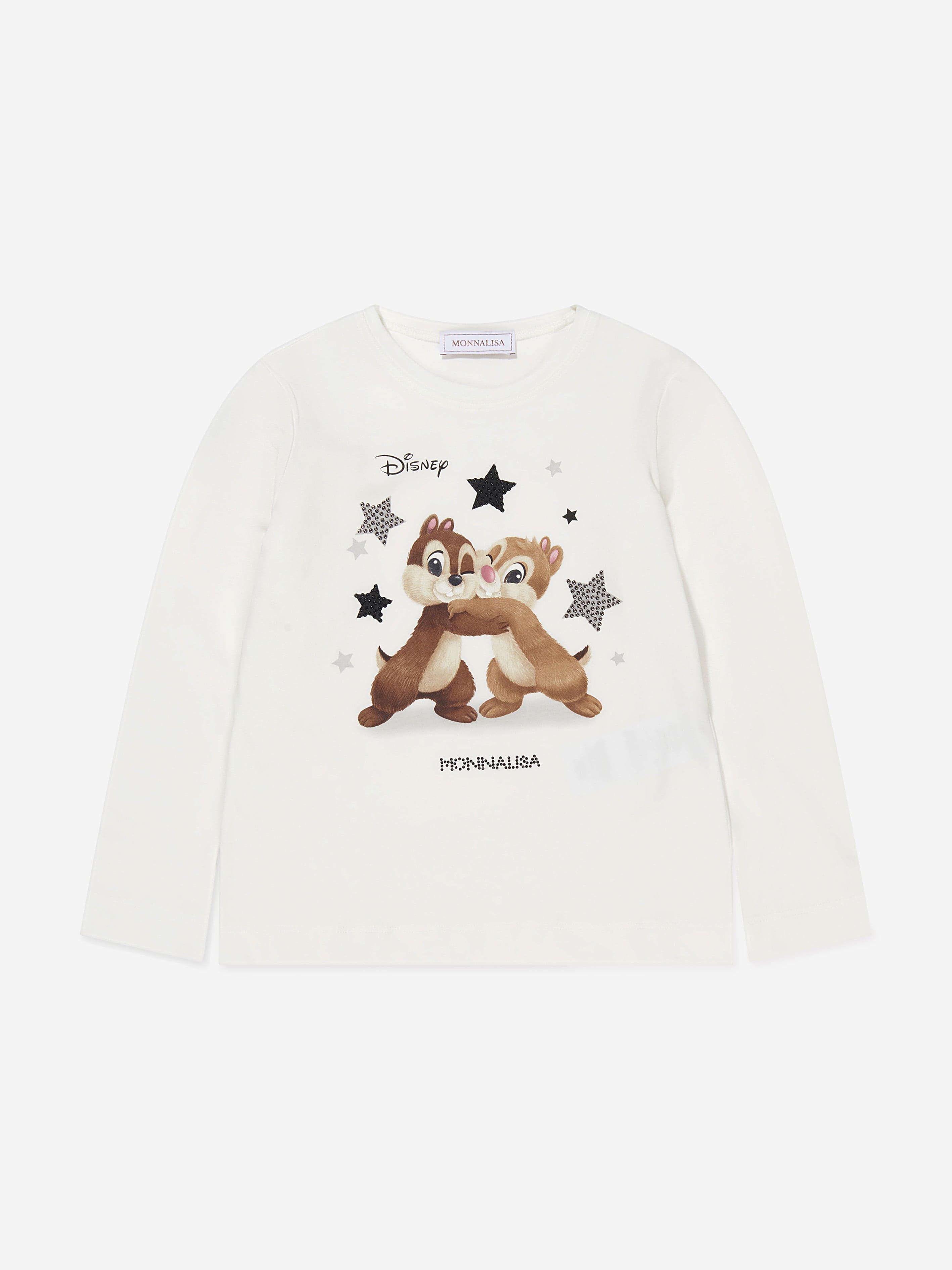 Monnalisa Girls Long Sleeve Chip And Dale T-Shirt