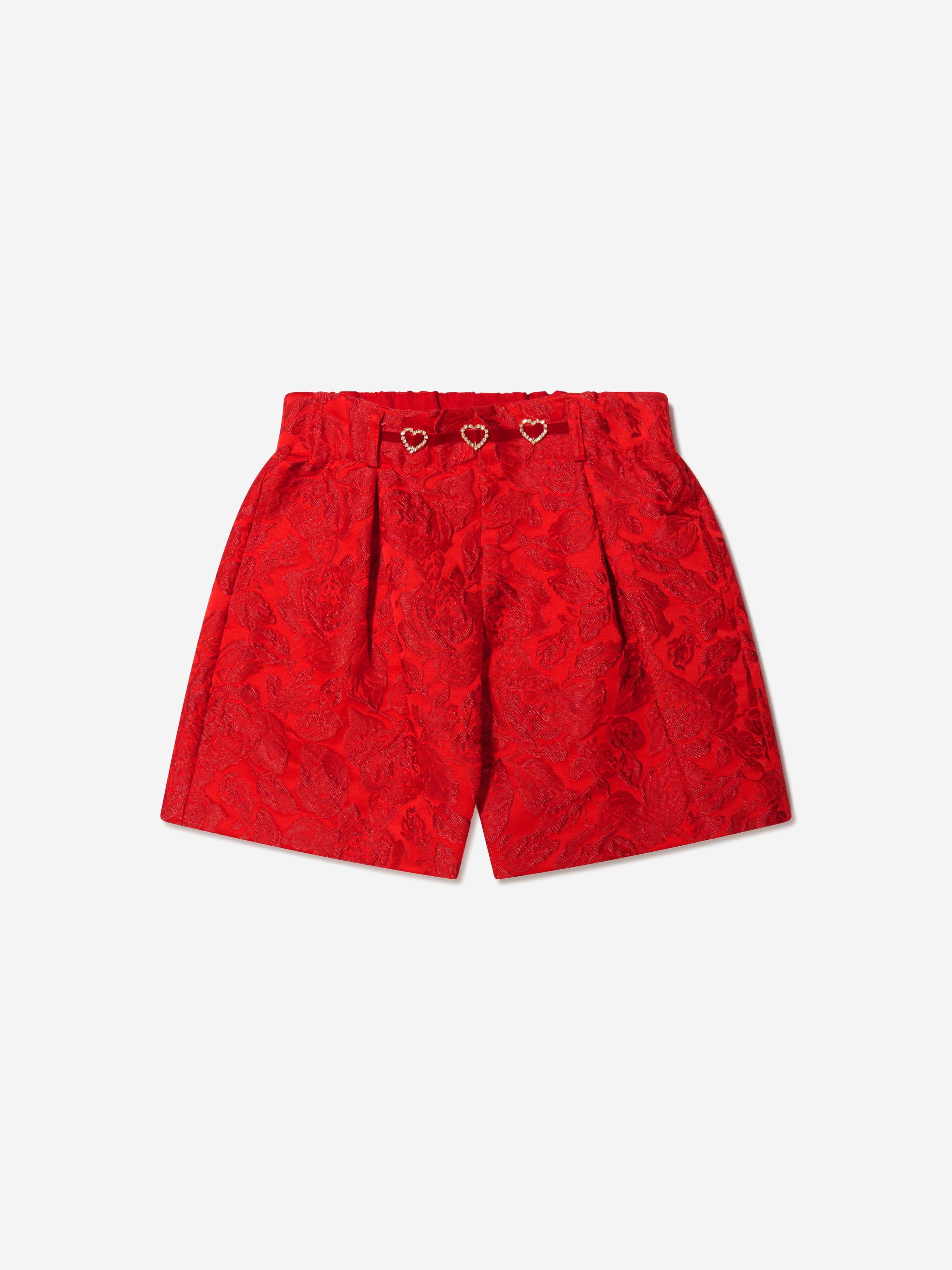 Monnalisa Girls Brocade Print Shorts