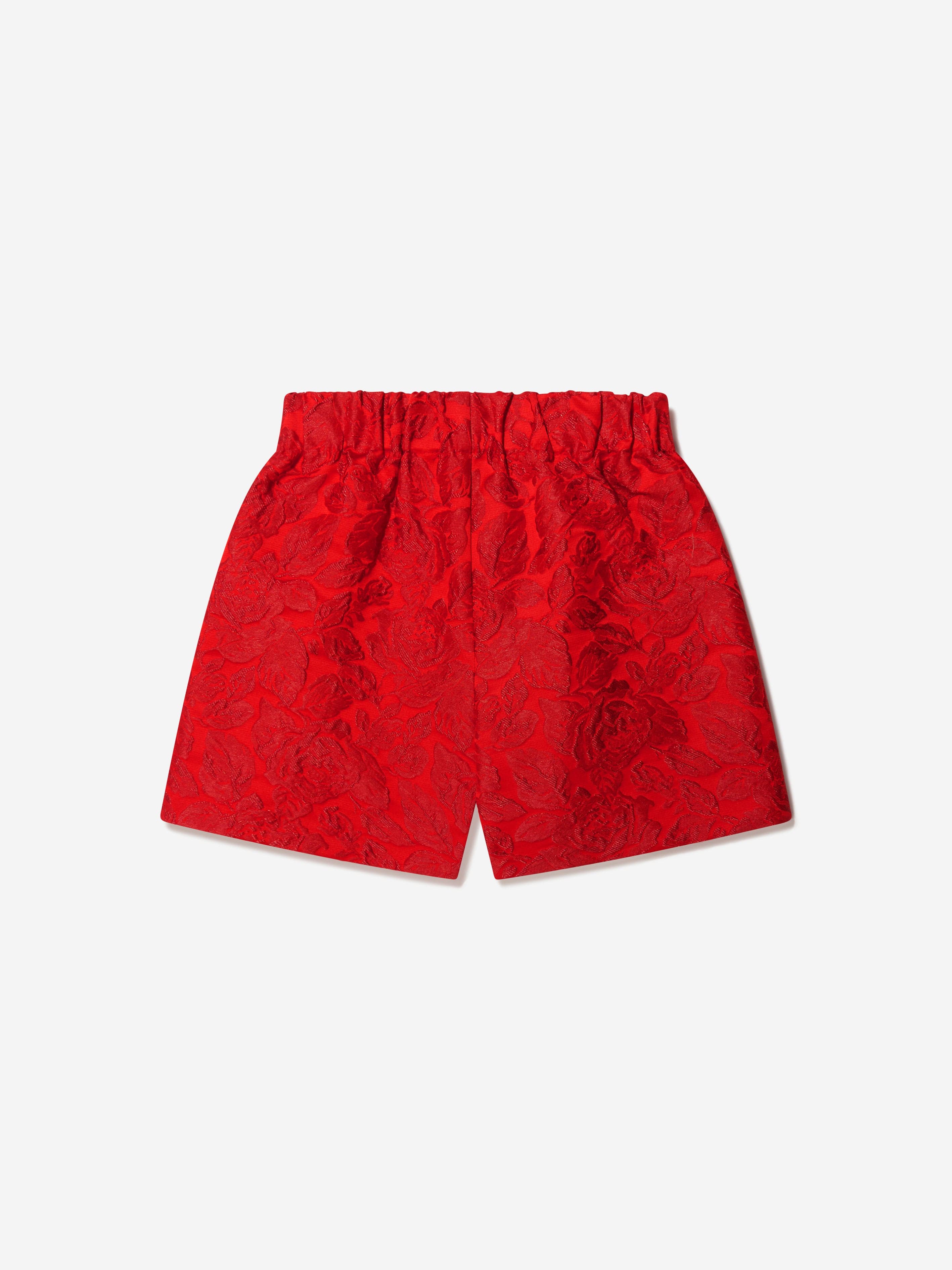 Monnalisa Girls Brocade Print Shorts