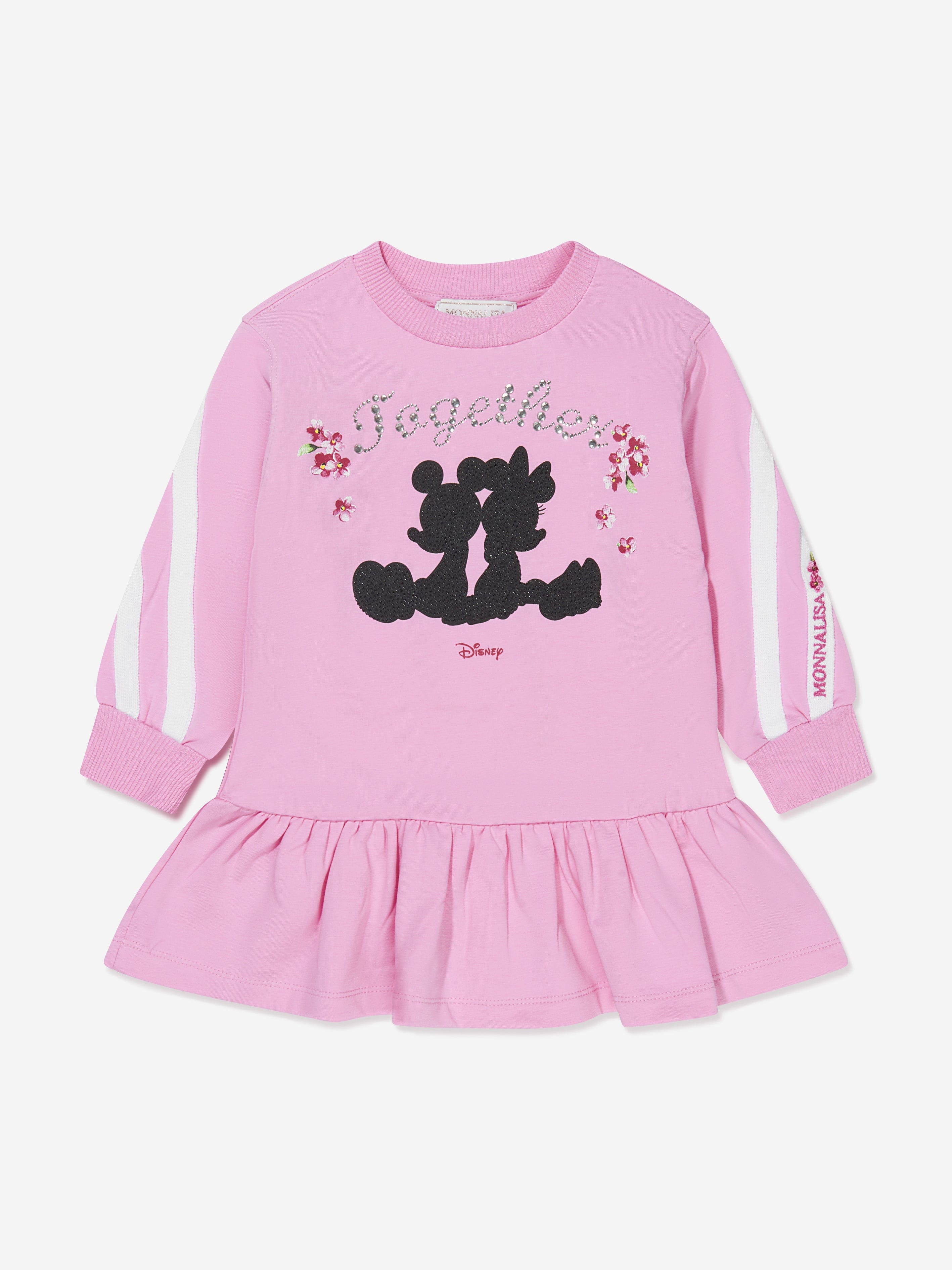 Monnalisa Girls Mickey and Minnie Sweater Dress