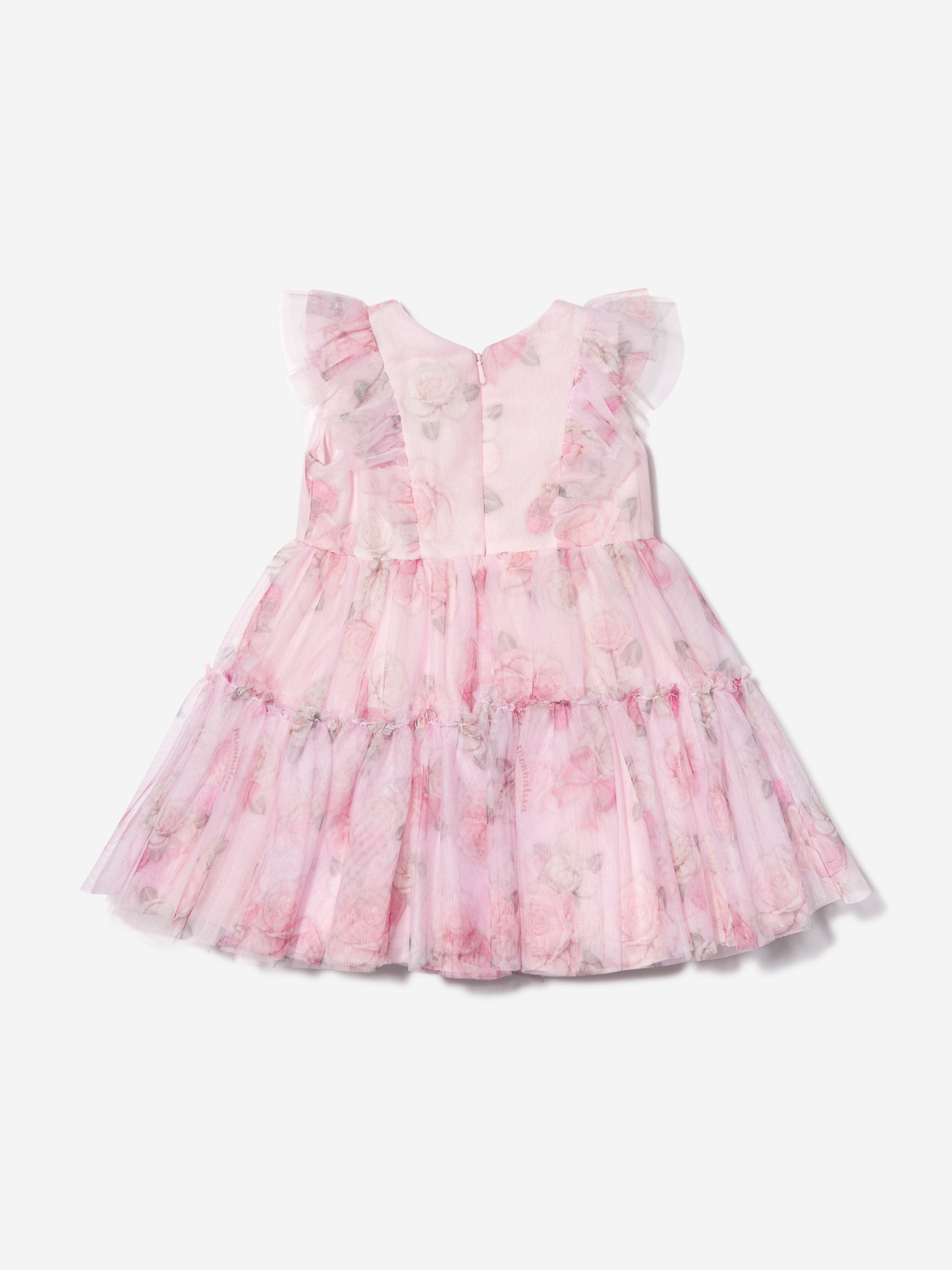 Monnalisa Baby Girls Tulle Rose Dress