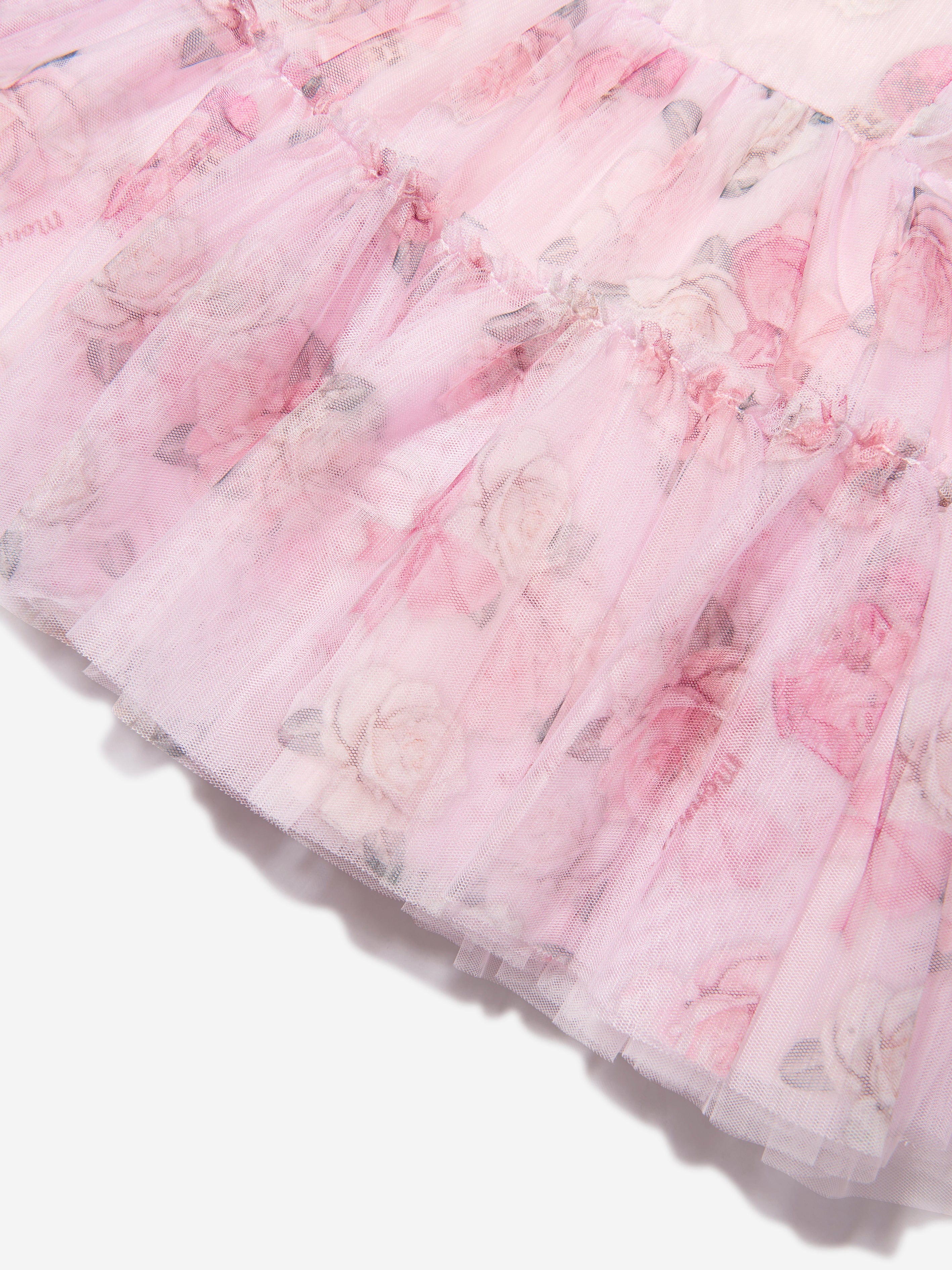 Monnalisa Baby Girls Tulle Rose Dress