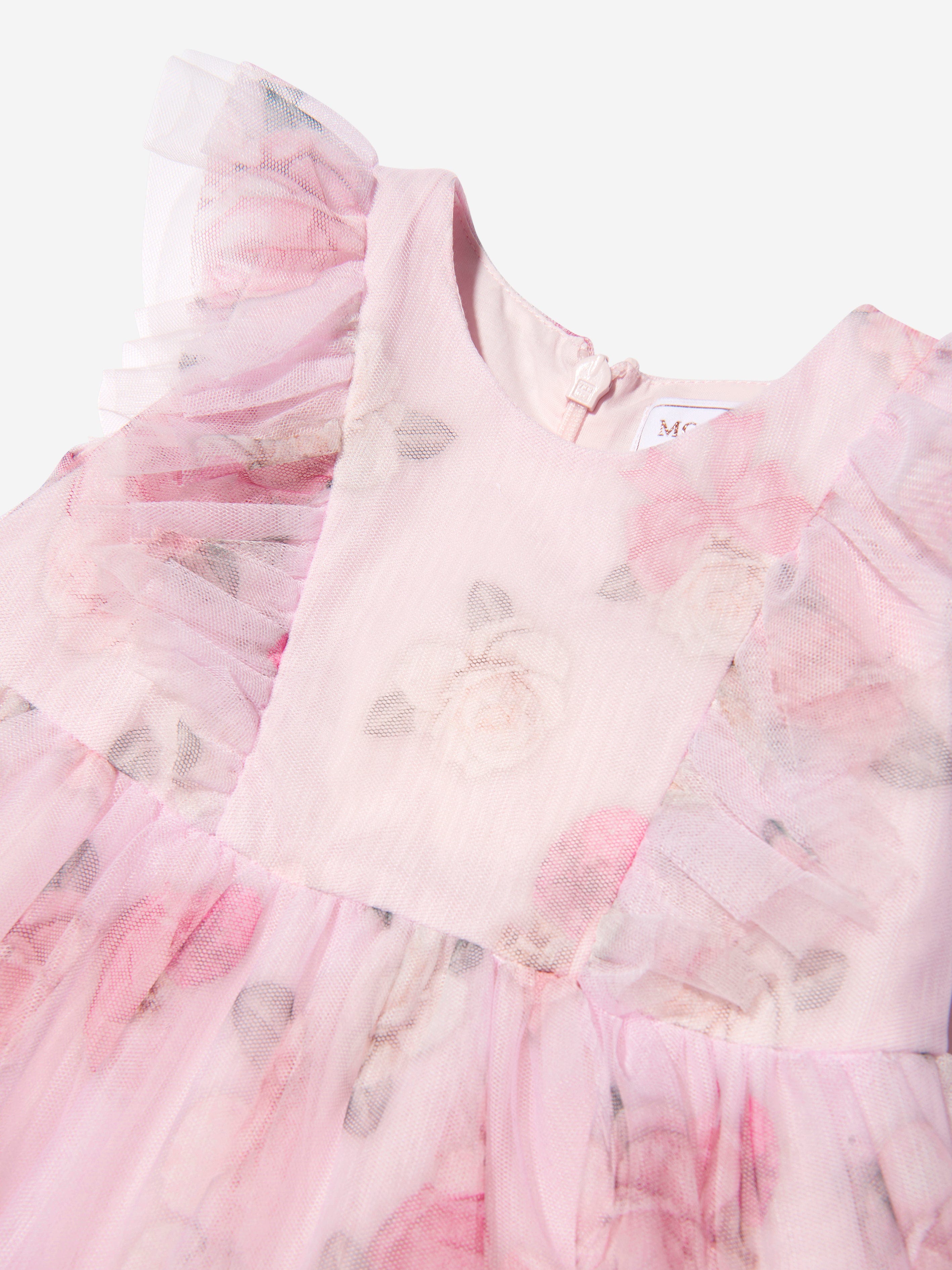 Monnalisa Baby Girls Tulle Rose Dress