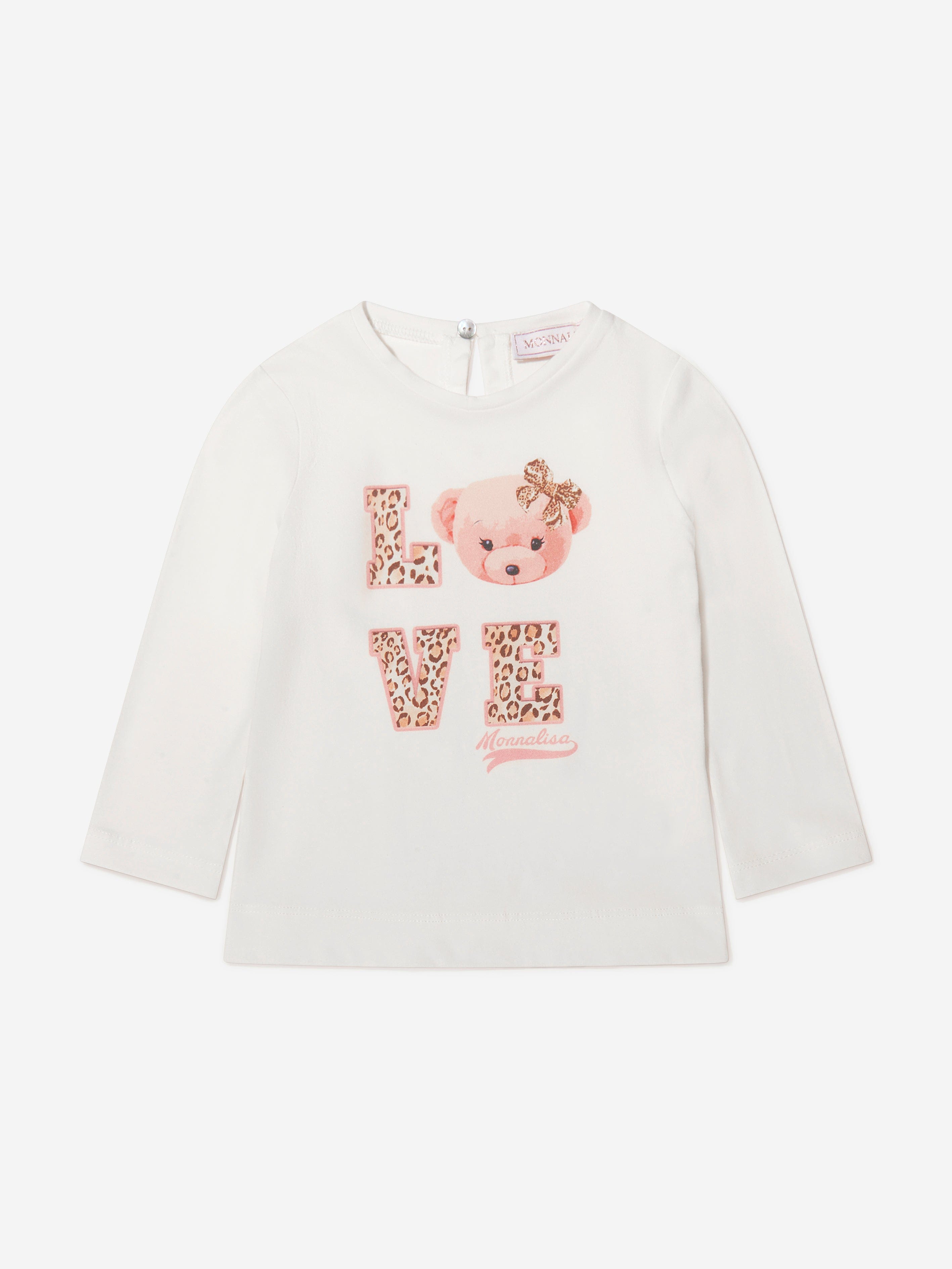 Monnalisa Baby Girls Long Sleeve Love T-Shirt