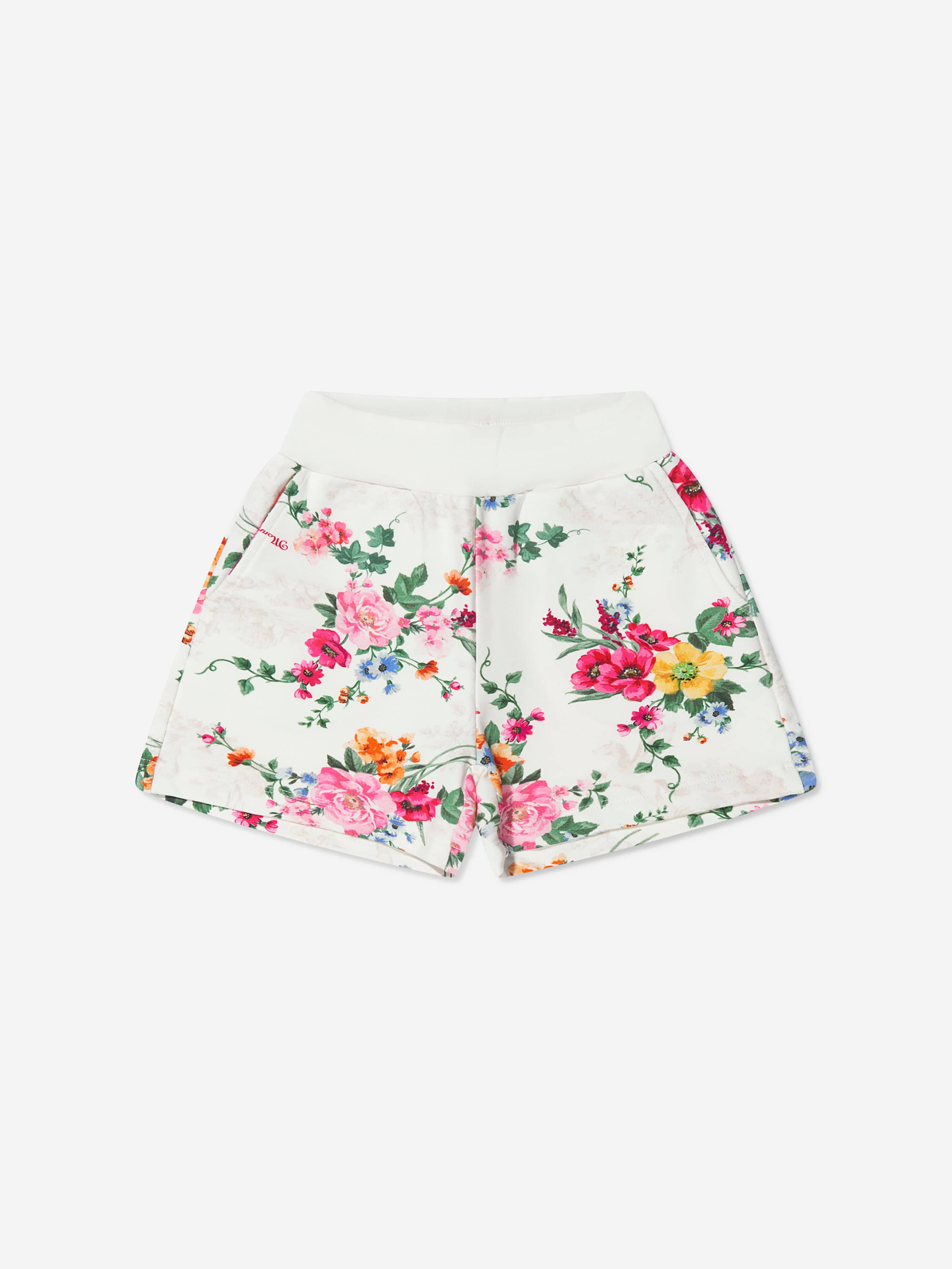 Monnalisa Girls Floral Print Shorts