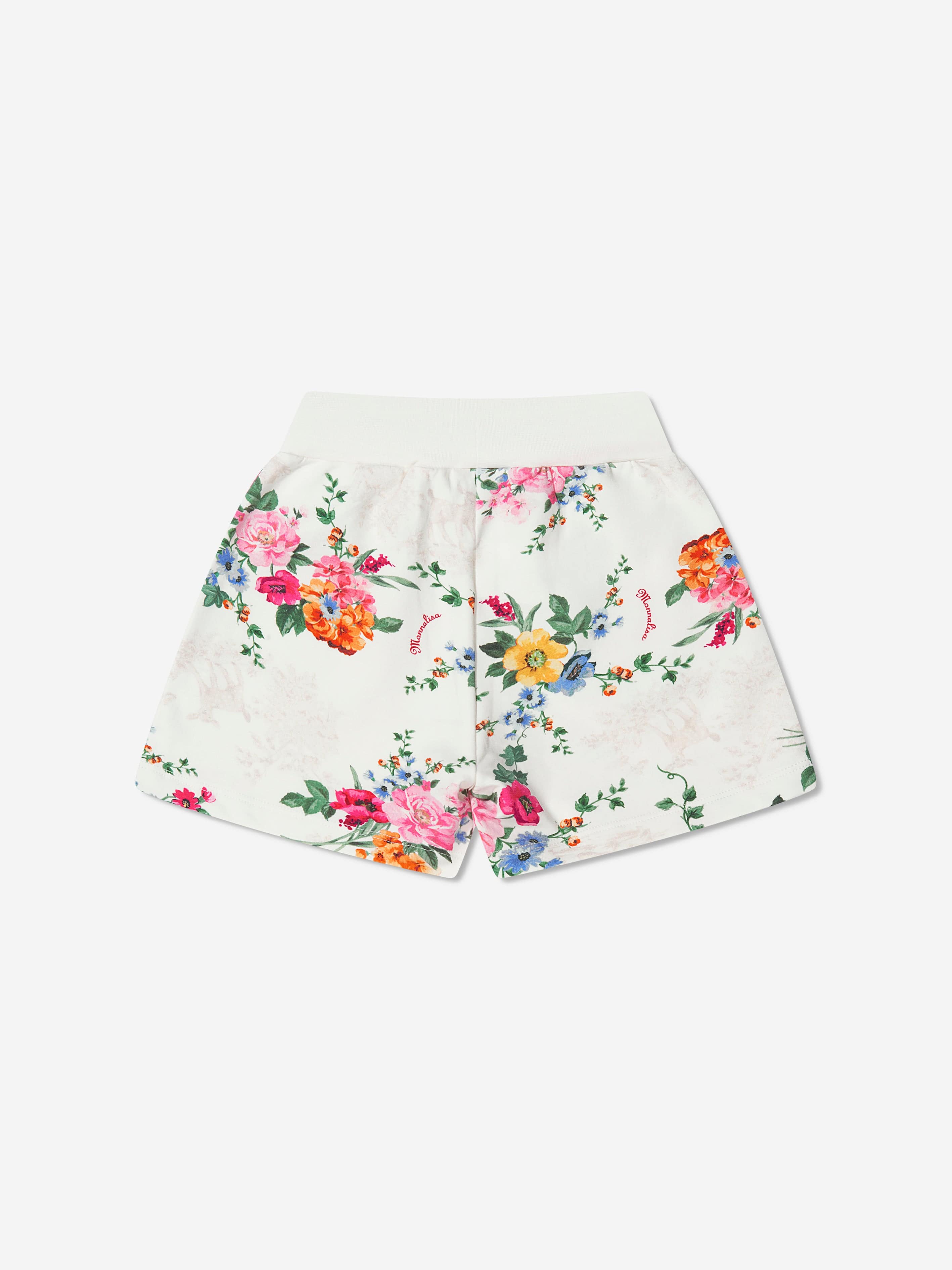 Monnalisa Girls Floral Print Shorts