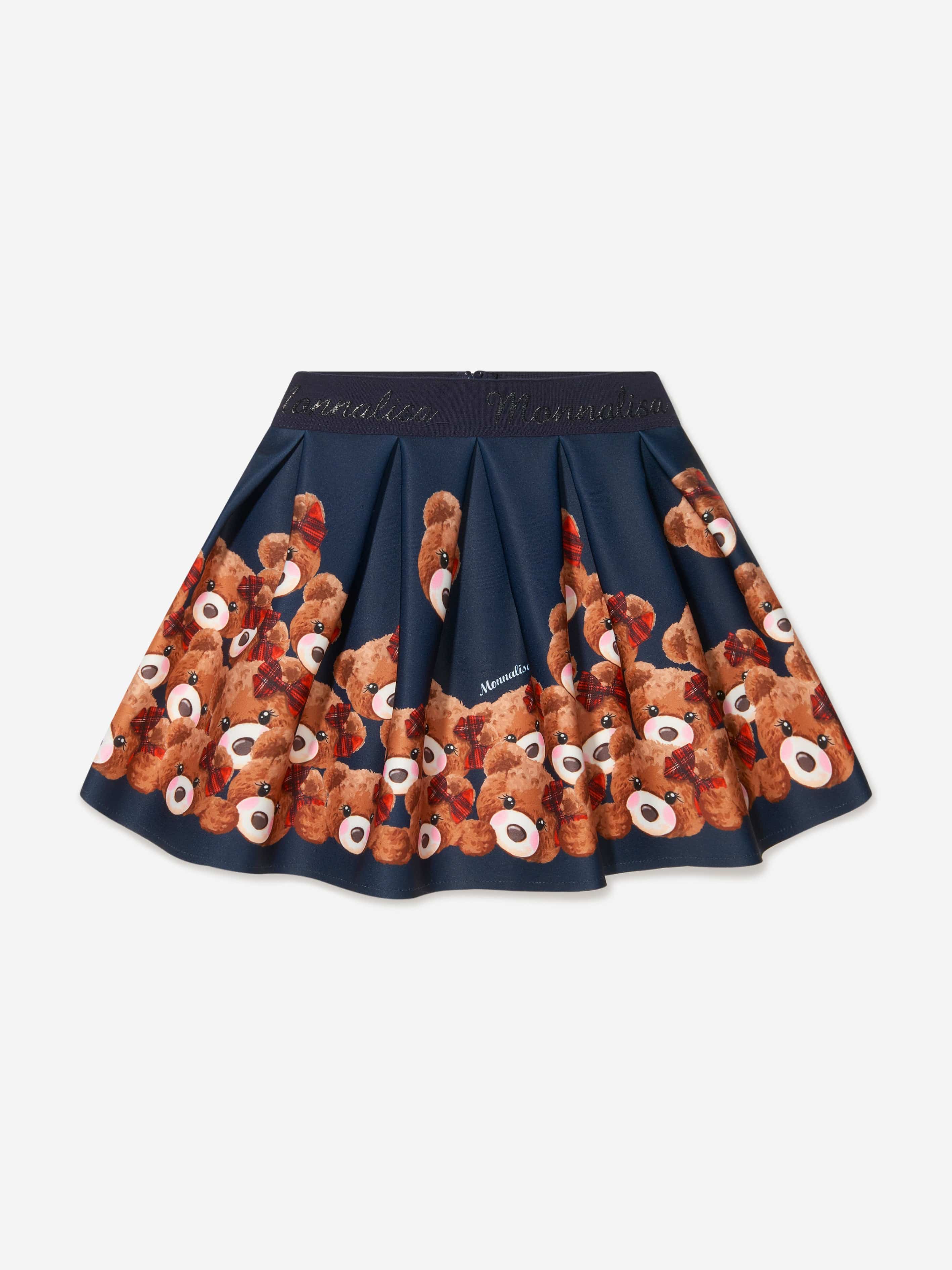 Monnalisa Girls Neoprene Teddy Bear Skirt