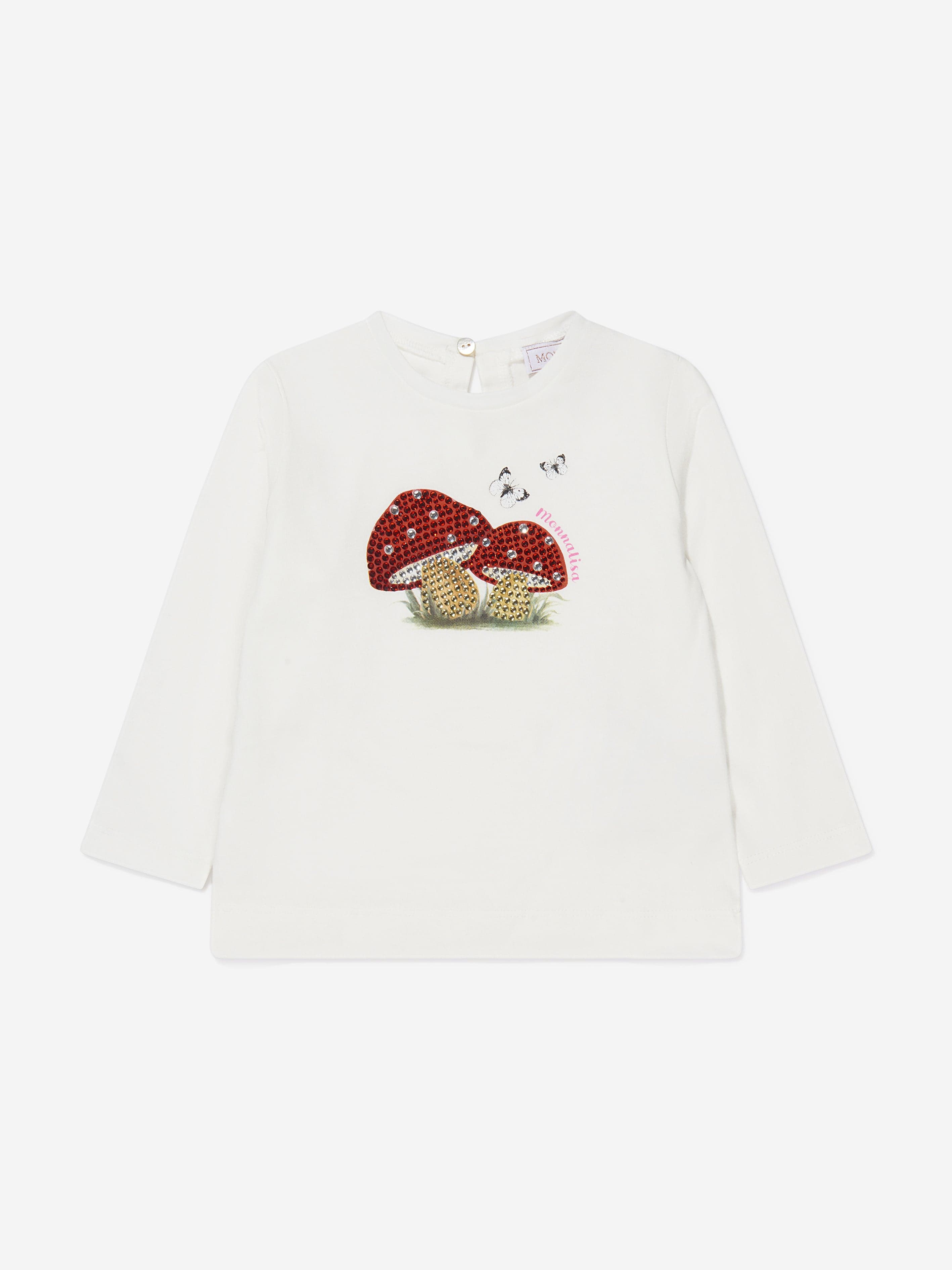 Monnalisa Baby Girls Long Sleeve Toadstool T-Shirt