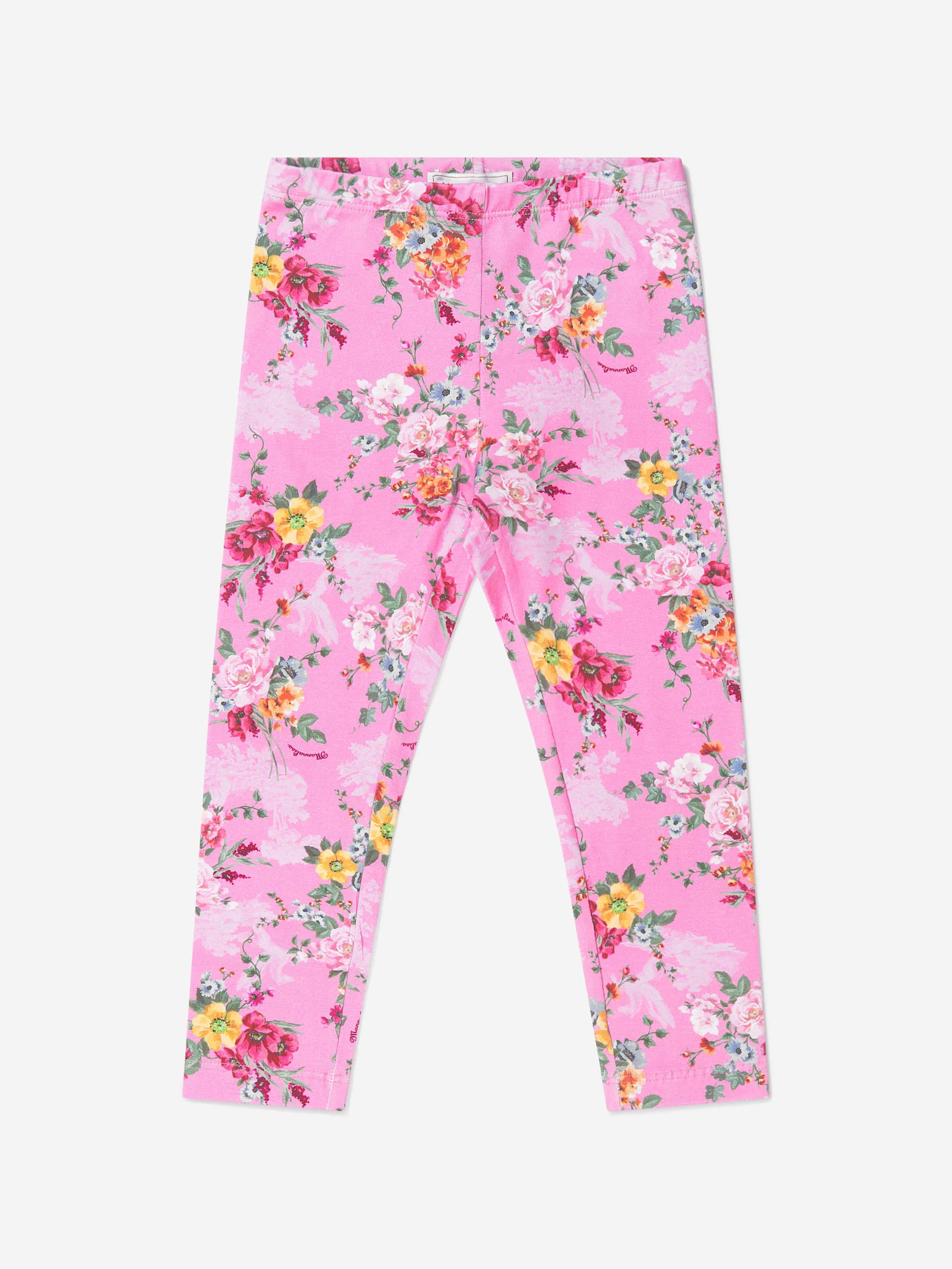 Monnalisa Girls Floral Print Leggings