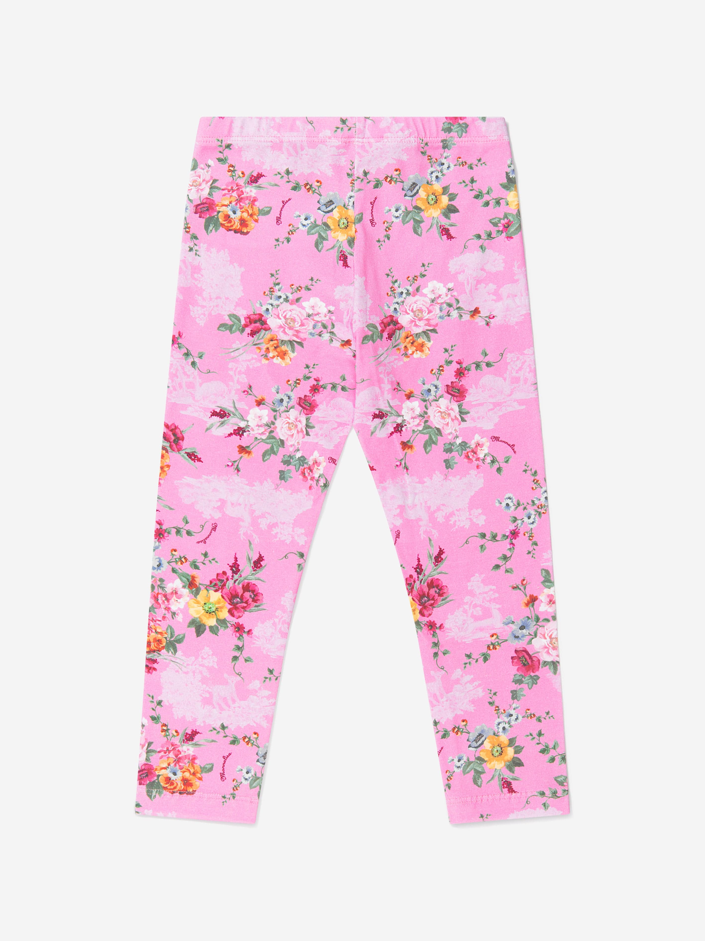 Monnalisa Girls Floral Print Leggings