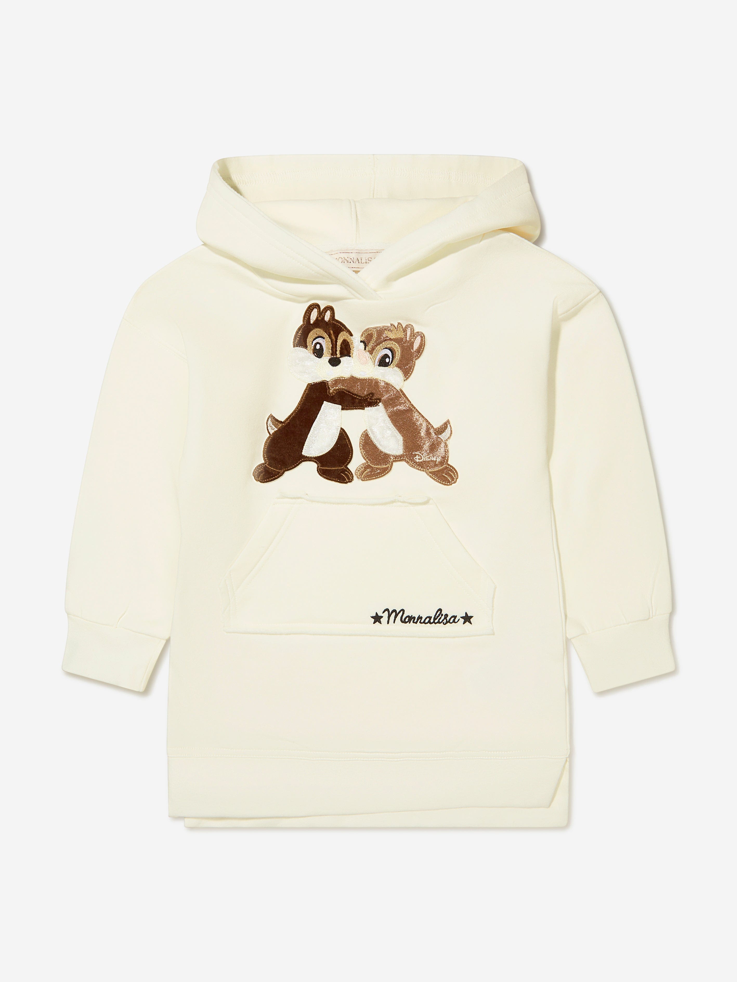 Monnalisa Girls Chip And Dale Hooded Sweater Dress