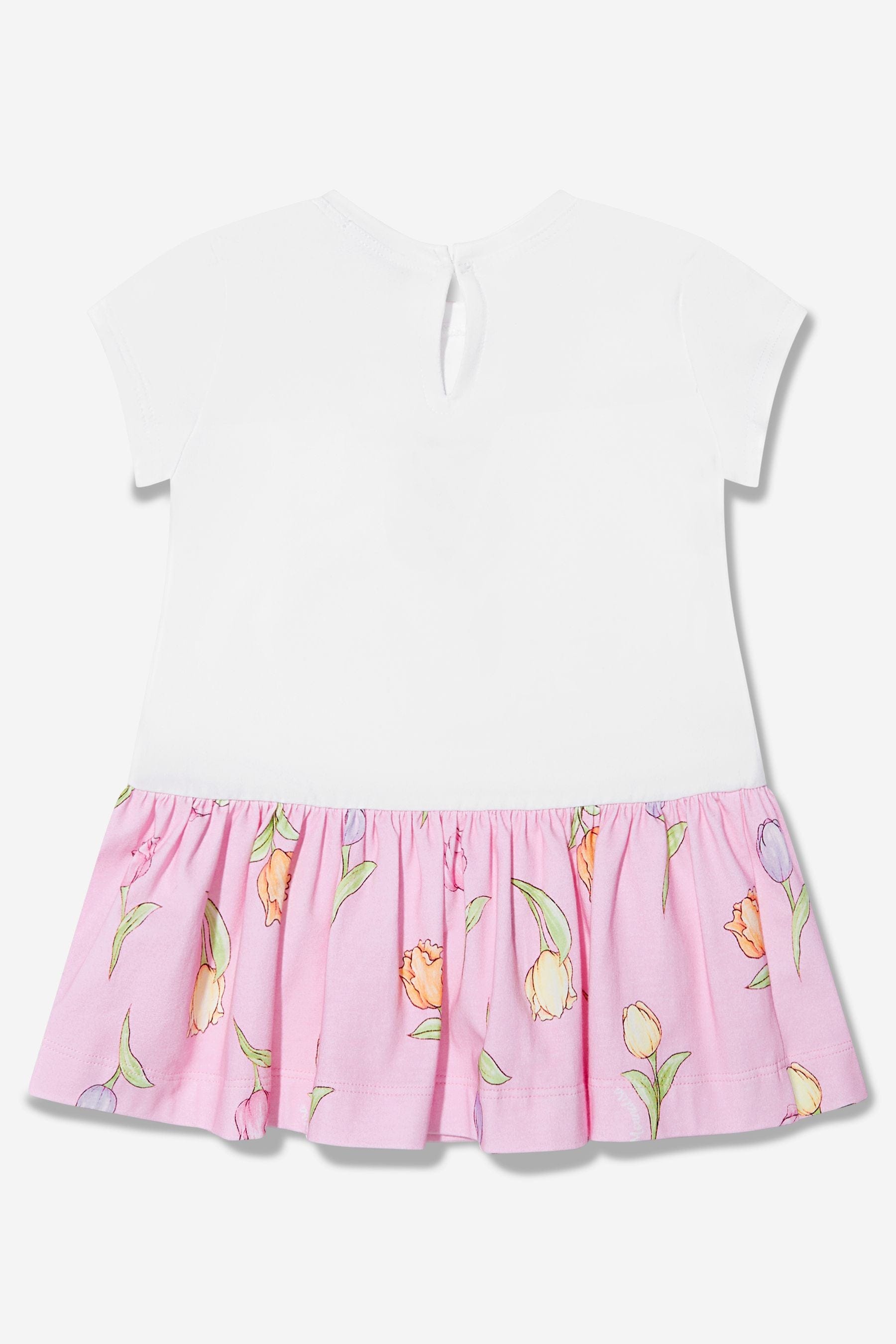 Monnalisa Baby Girls Tulip Jersey Dress In White