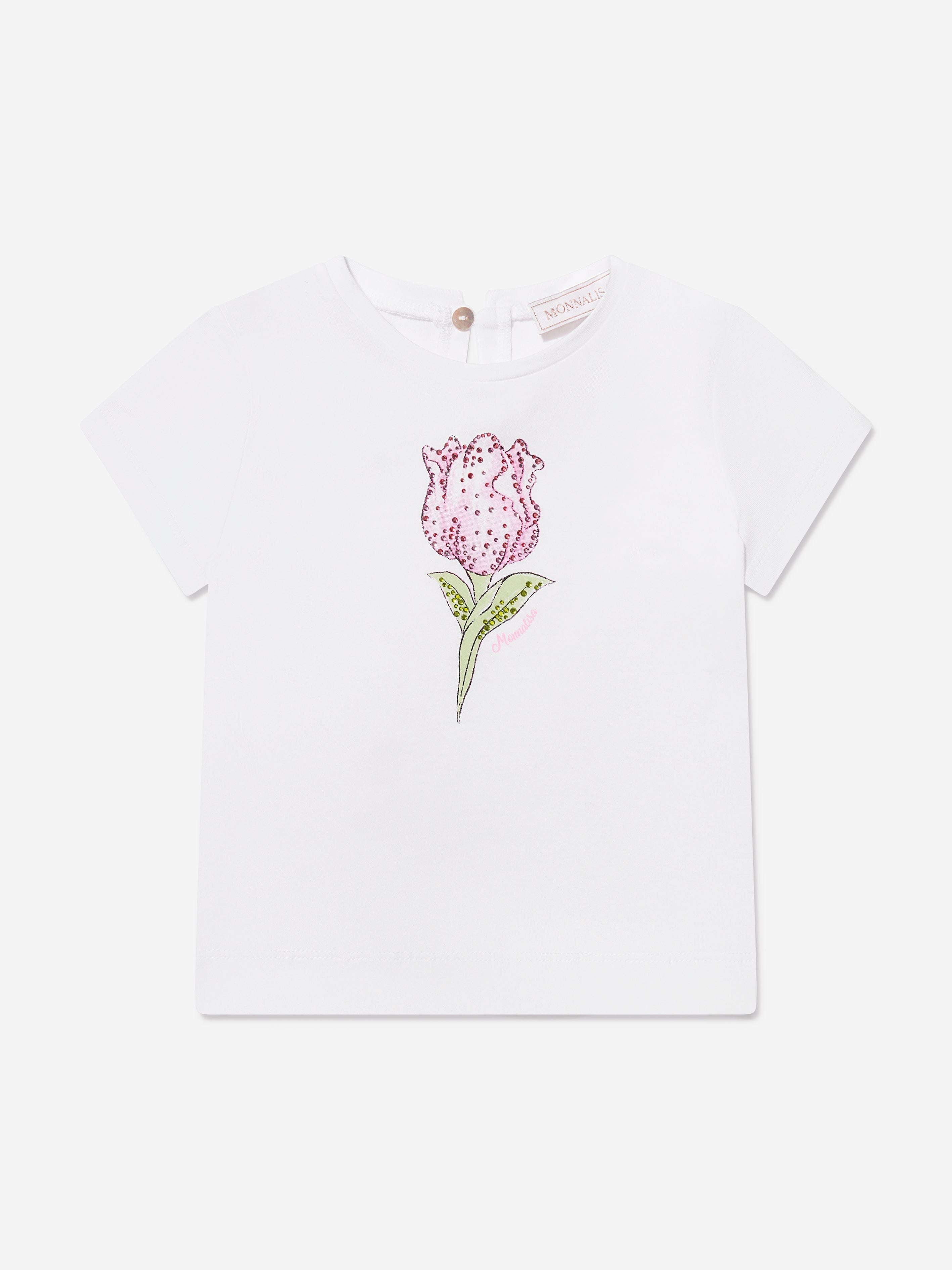 Monnalisa Baby Girls Tulip T-Shirt In White