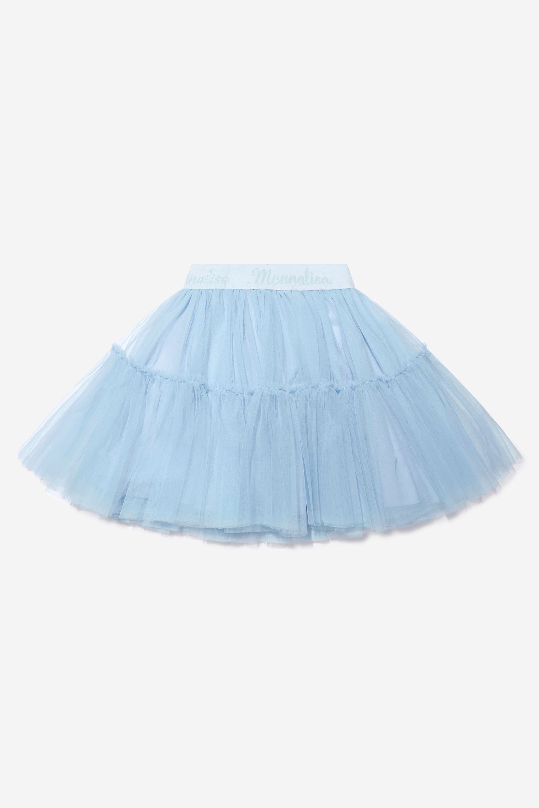 Monnalisa Girls Tulle Skirt In Blue