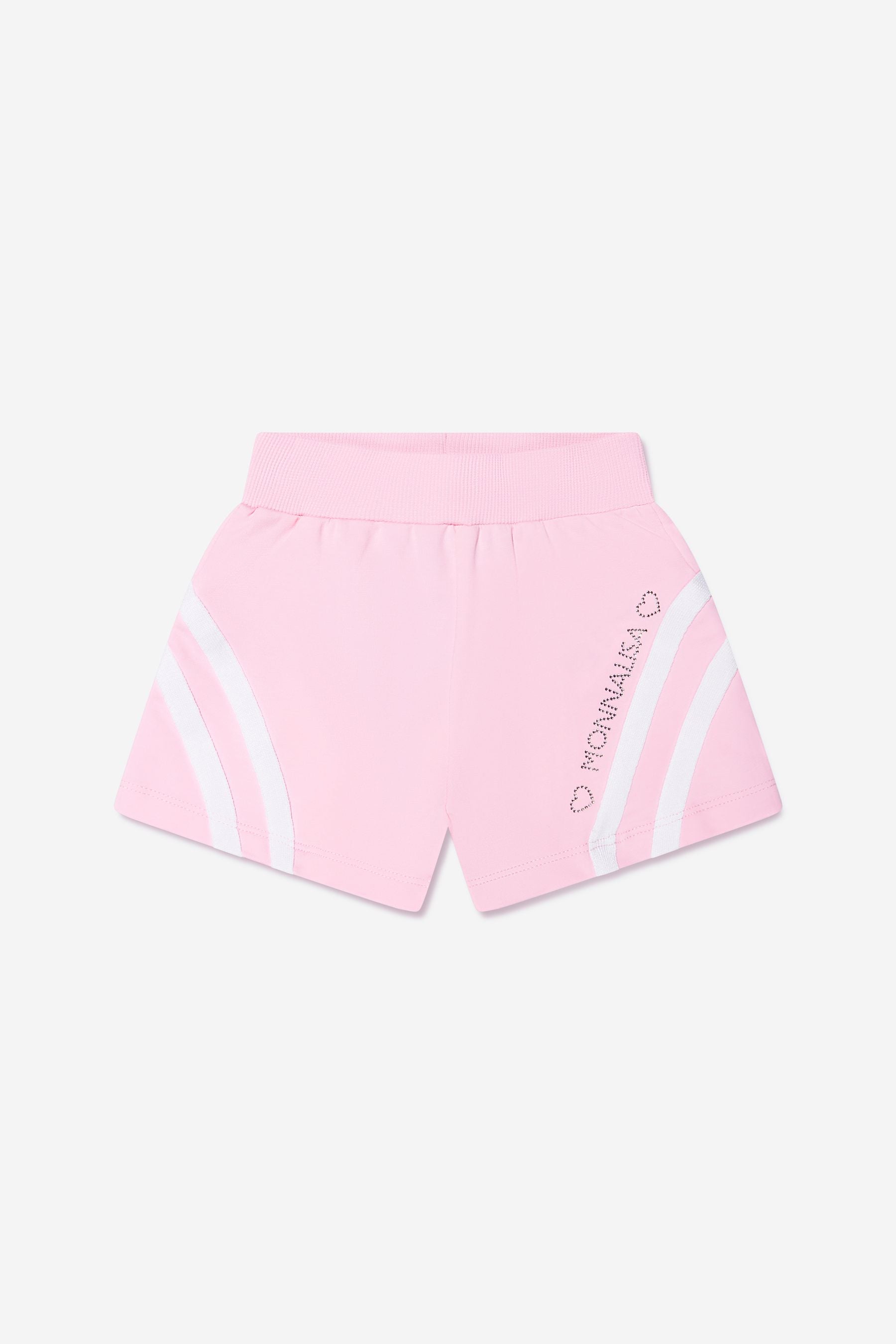 Monnalisa Girls Sporty Sweat Shorts In Pink