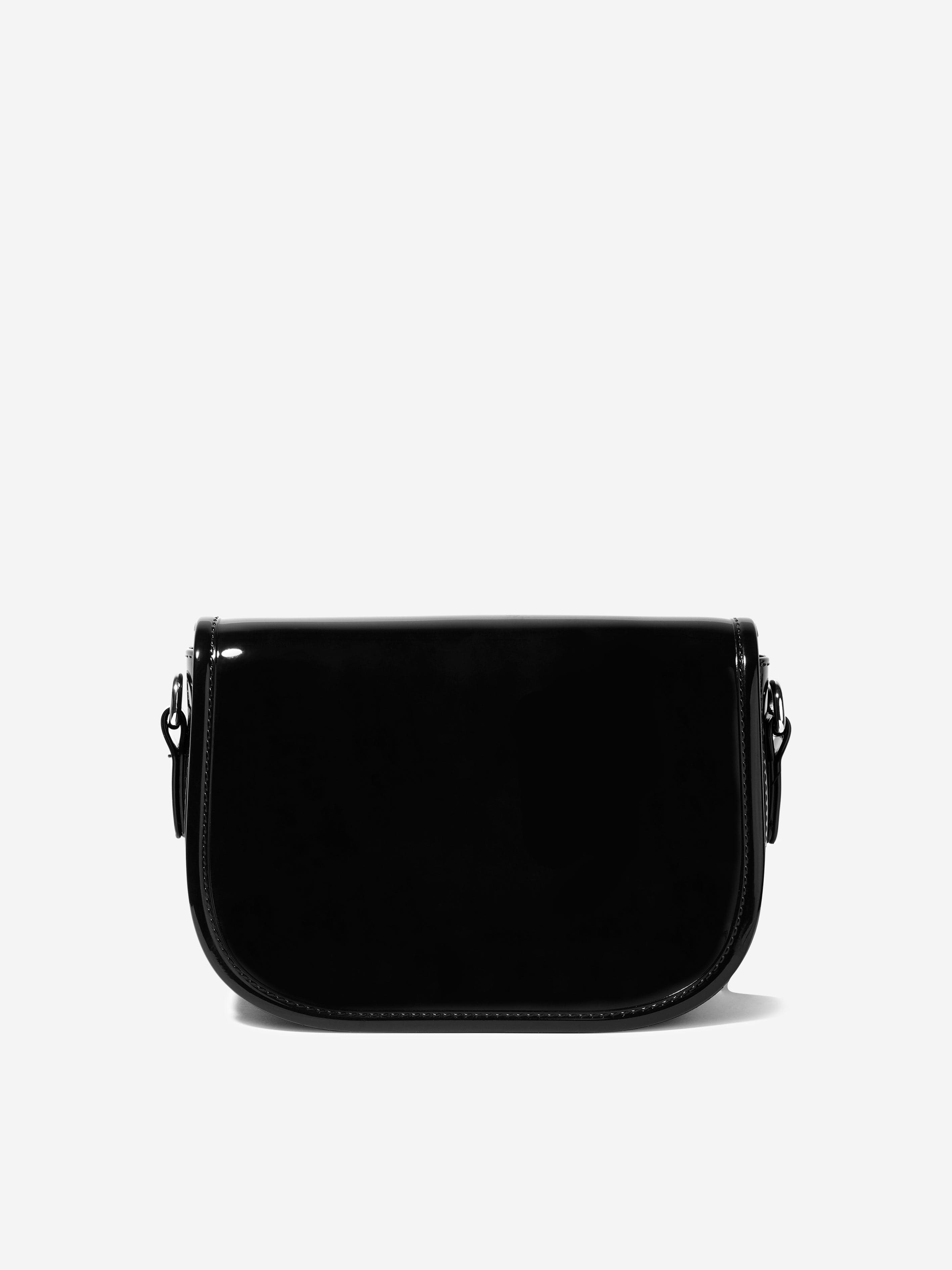 Monnalisa Girls PVC Shoulder Bag In Black