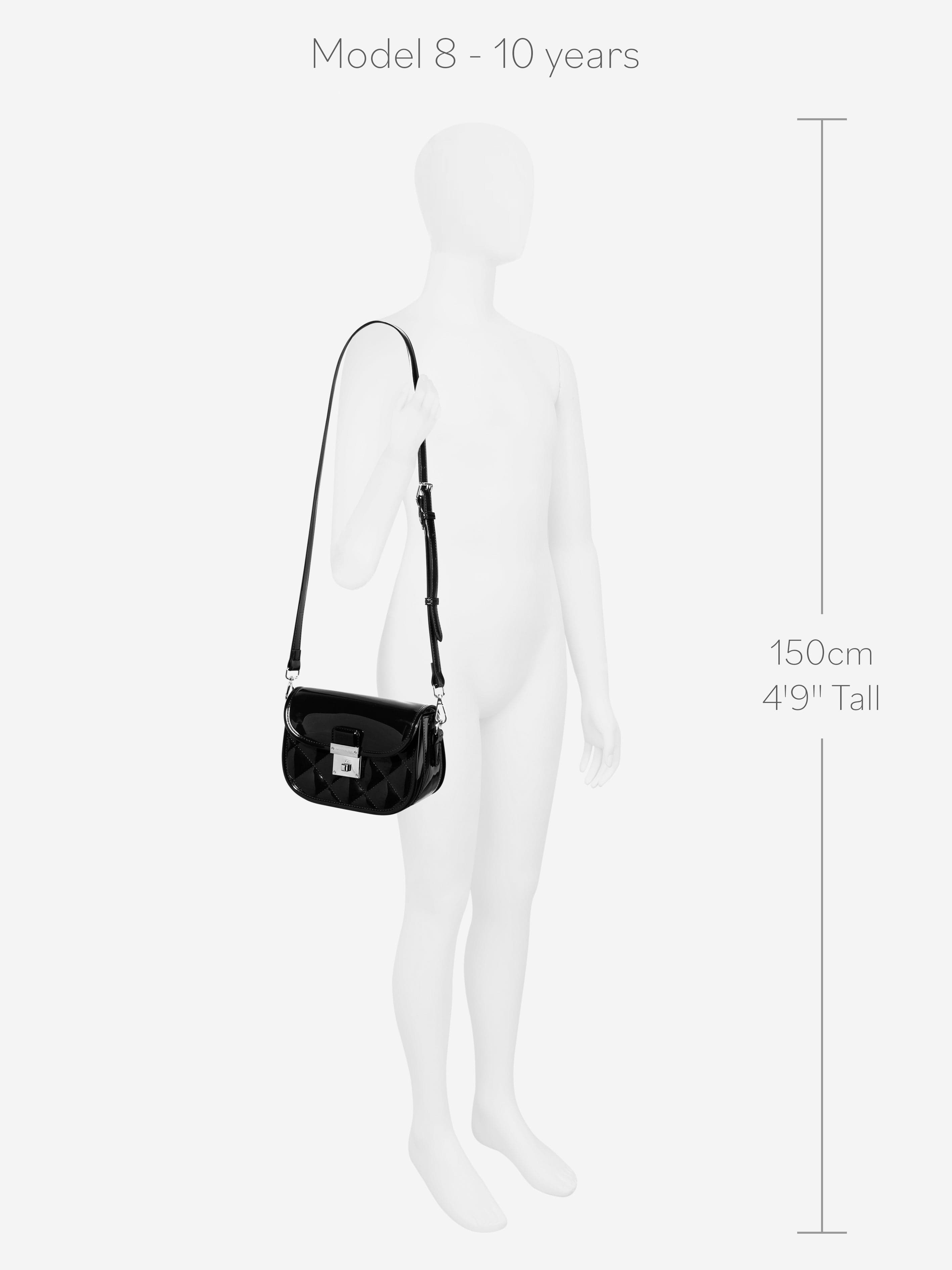 Monnalisa Girls PVC Shoulder Bag In Black