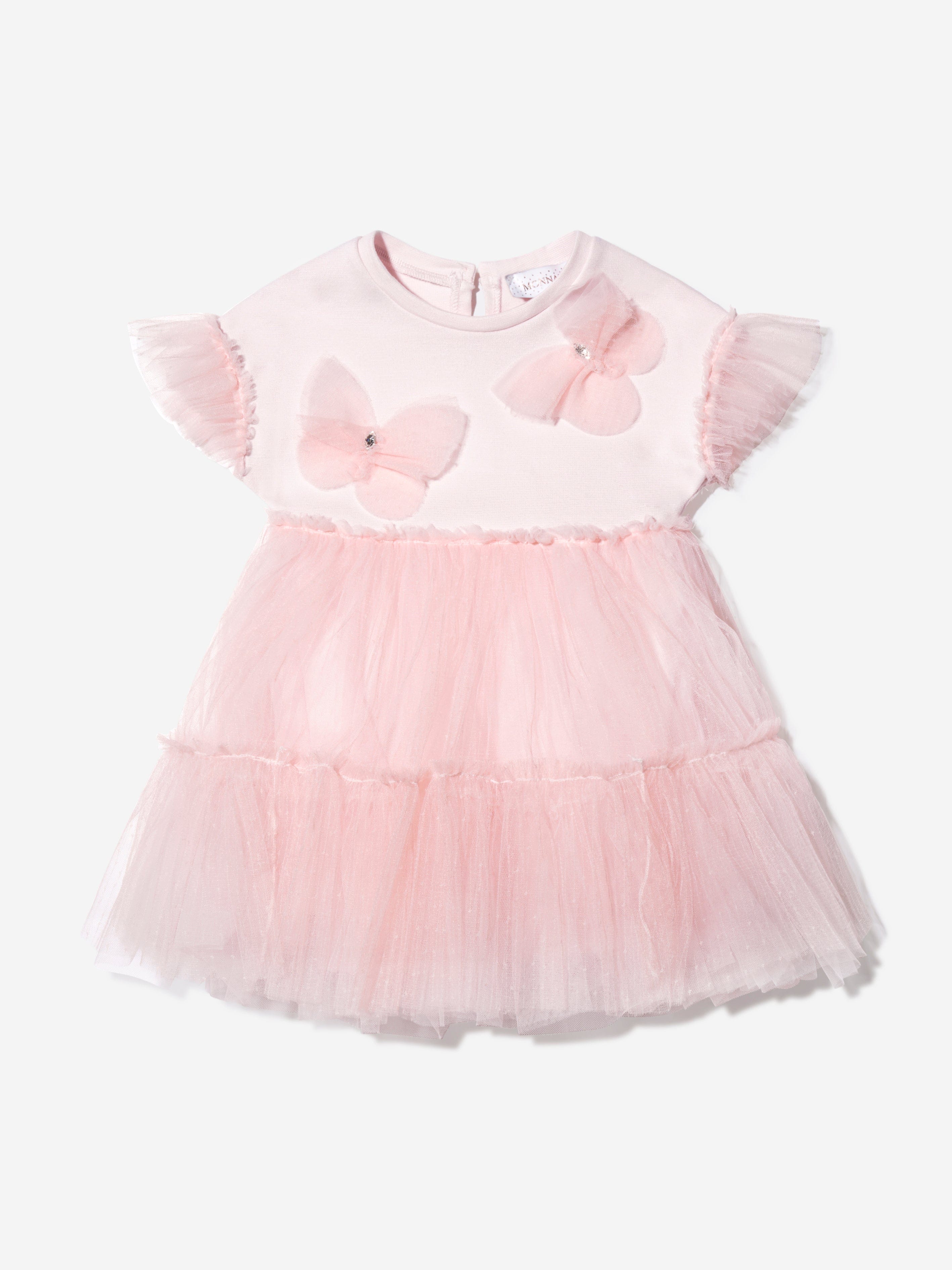 Monnalisa Baby Girls Couture Tulle Dress In Pink