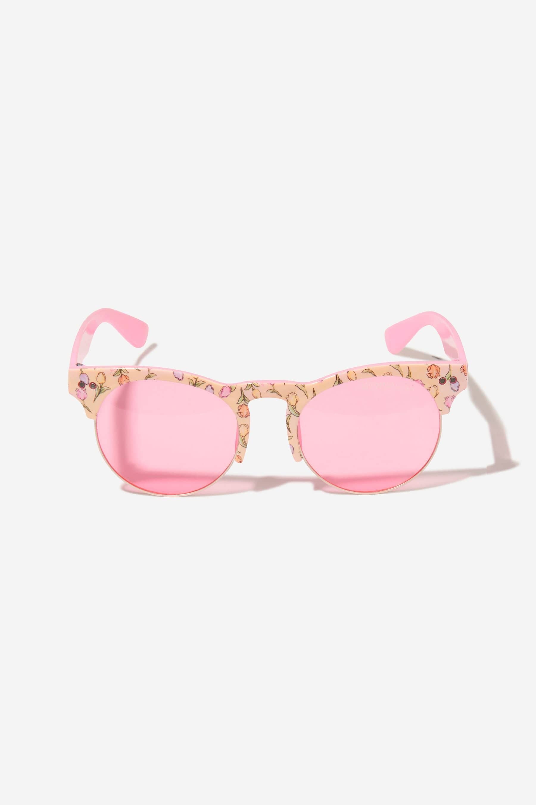 Monnalisa Girls Tulip Sunglasses With Case In Pink