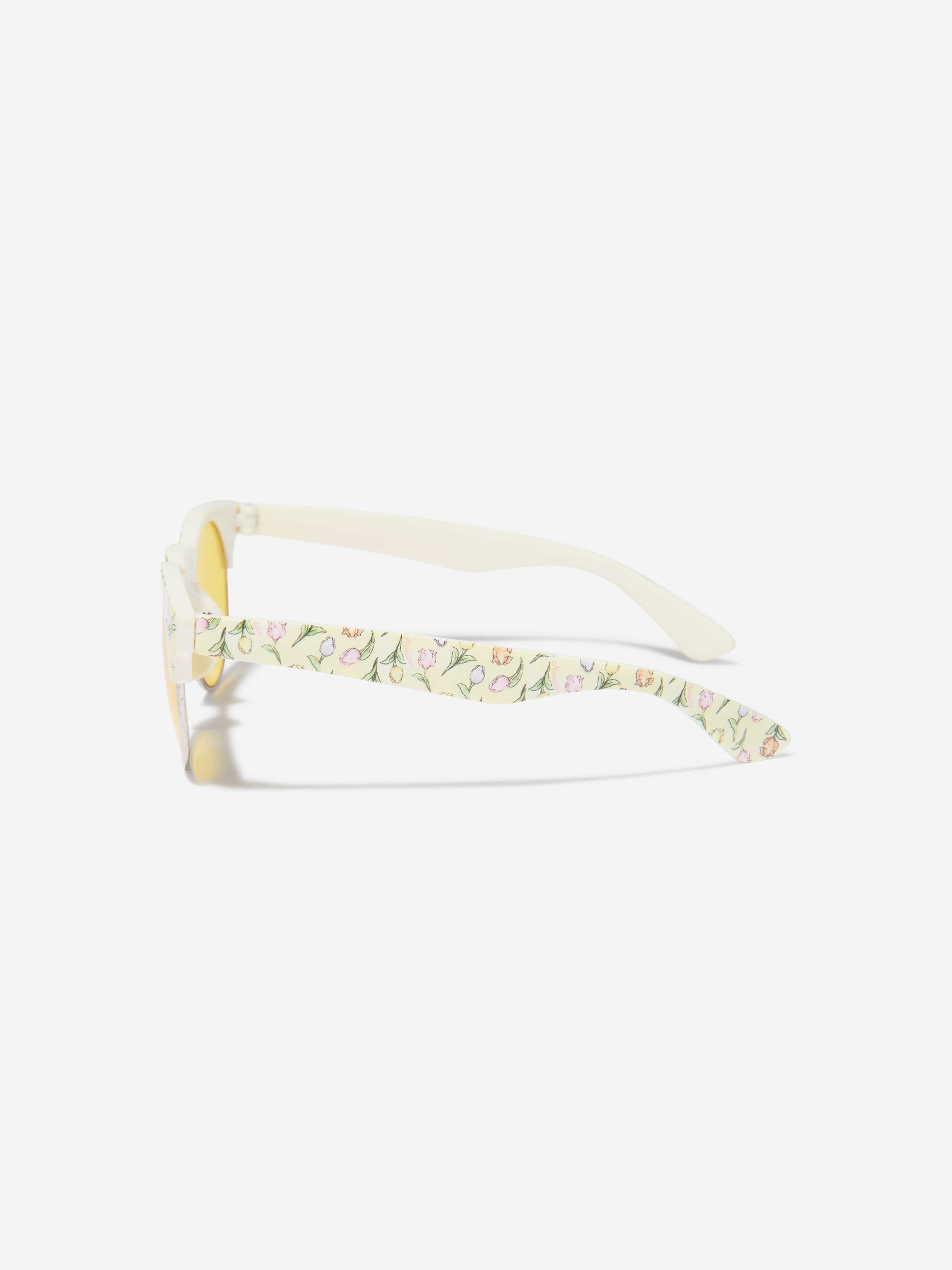 Monnalisa Girls Tulip Sunglasses With Case In Yellow