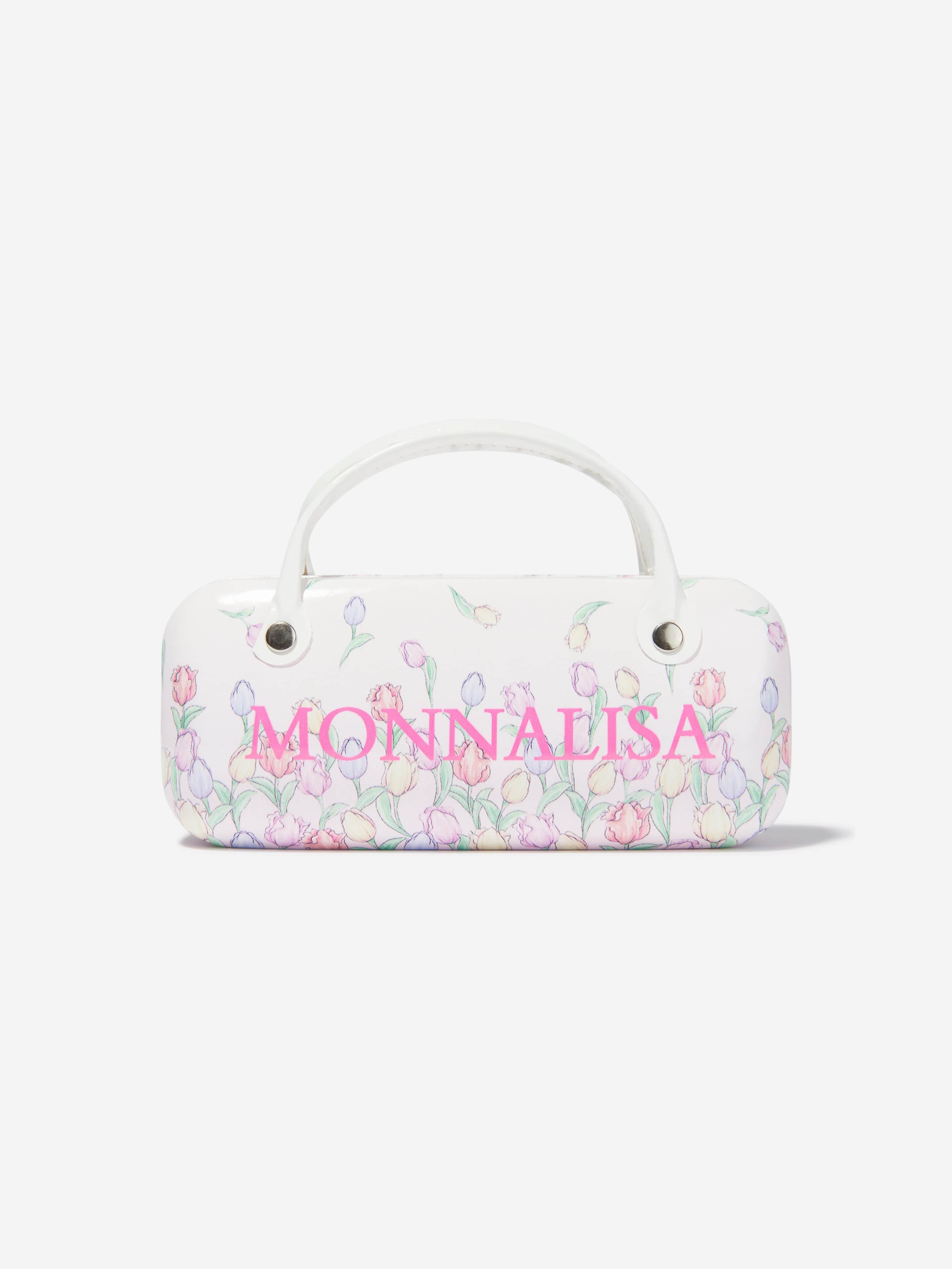 Monnalisa Girls Tulip Sunglasses With Case In Yellow