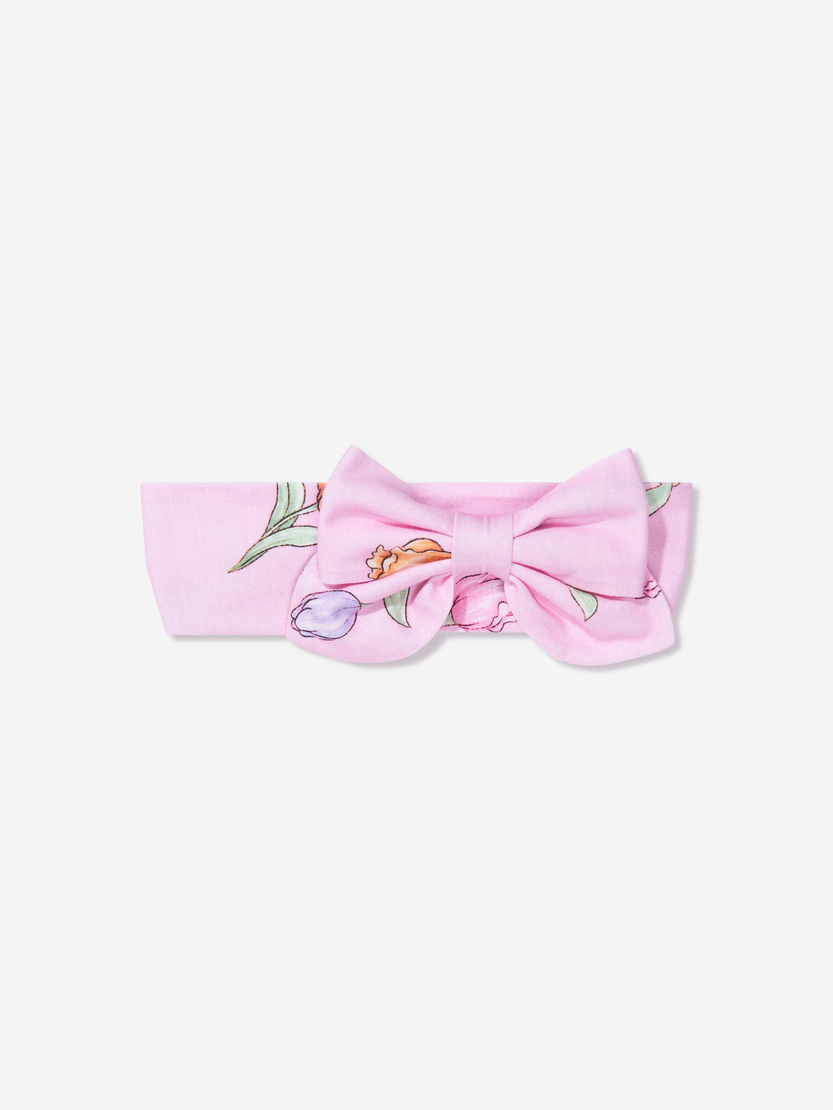 Monnalisa Baby Girls Tulip Bow Headband In Pink