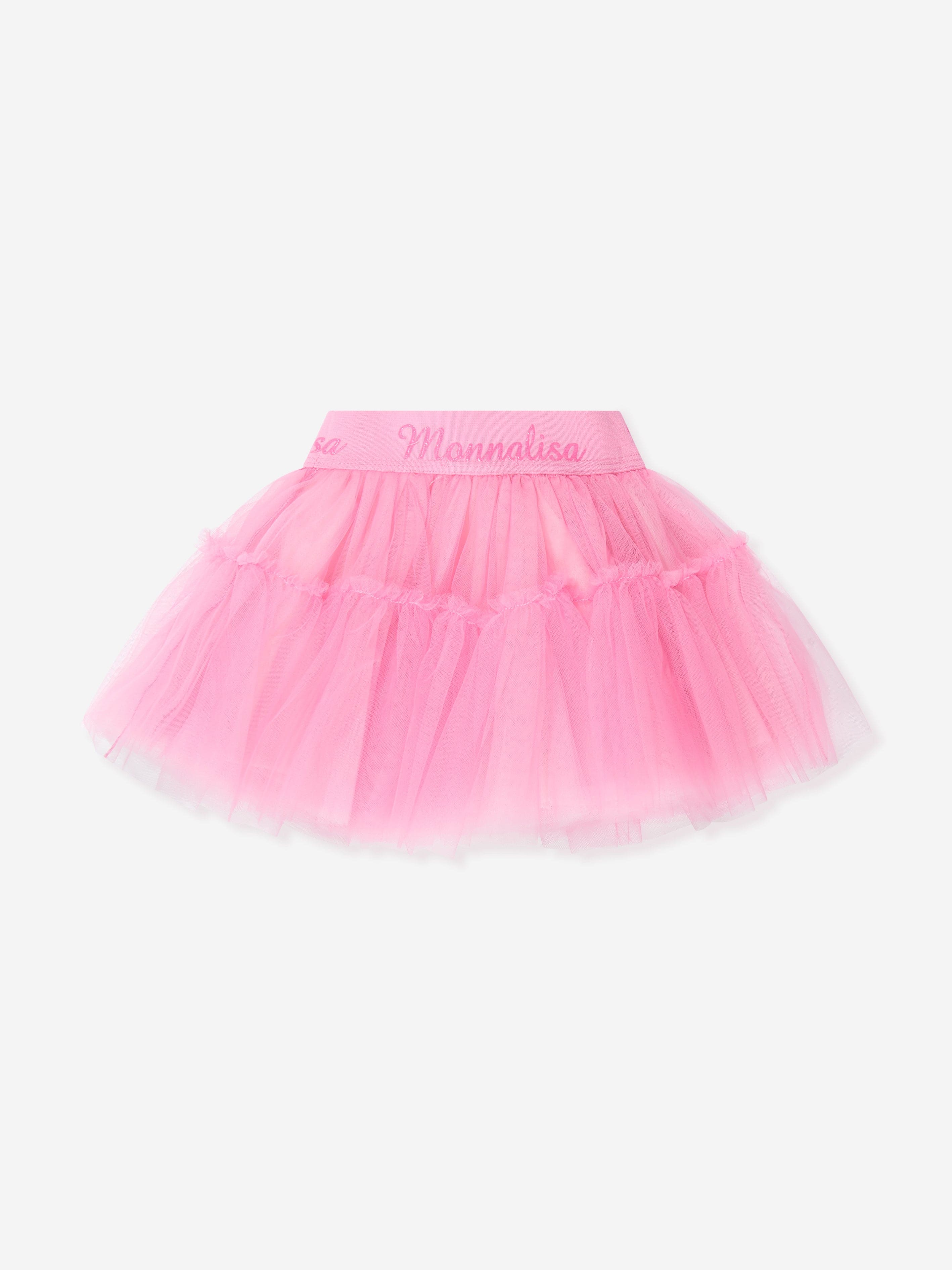 Monnalisa Baby Girls Tulle Skirt In Pink