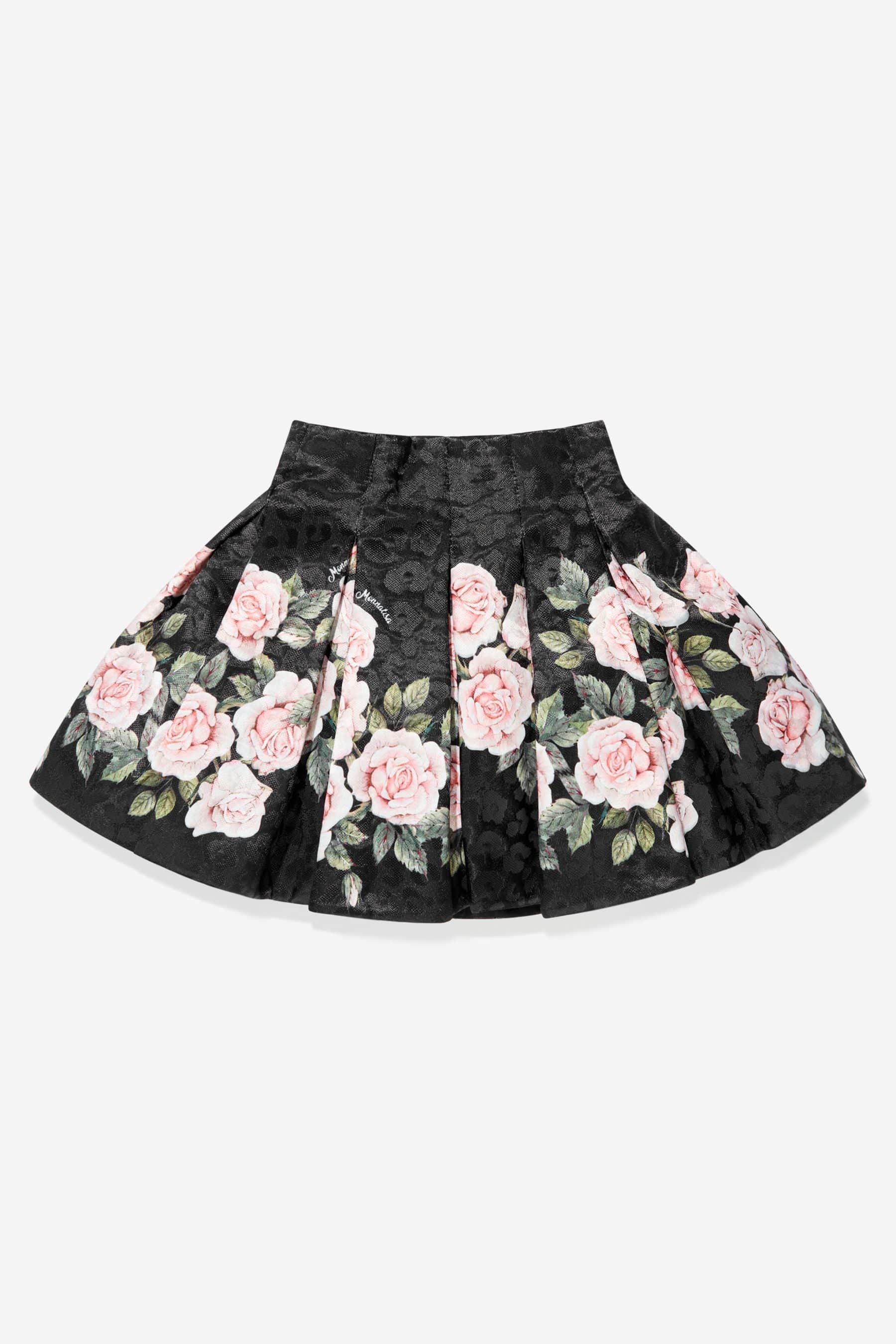 Monnalisa Girls Quilted Garden Rose Skirt