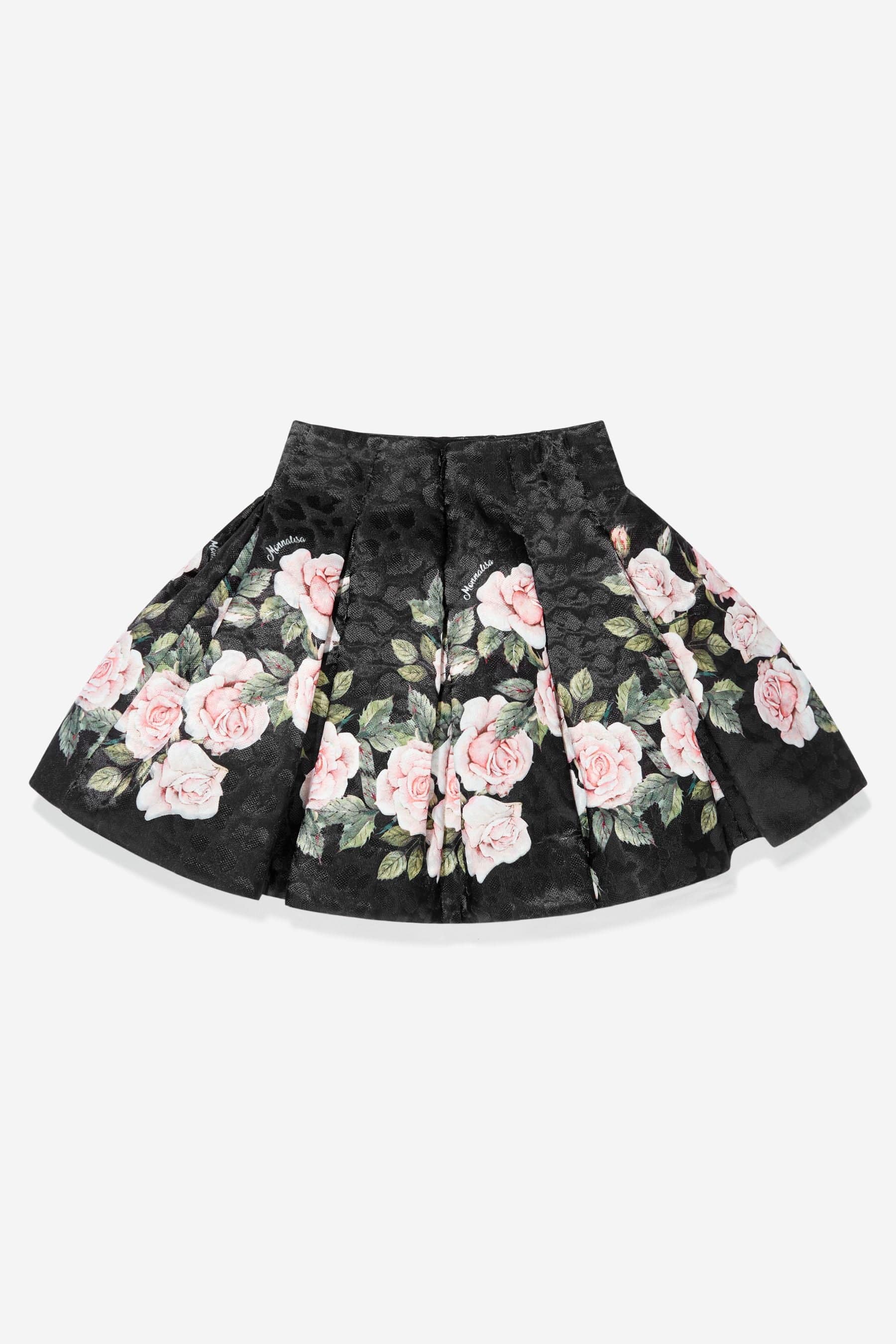 Monnalisa Girls Quilted Garden Rose Skirt