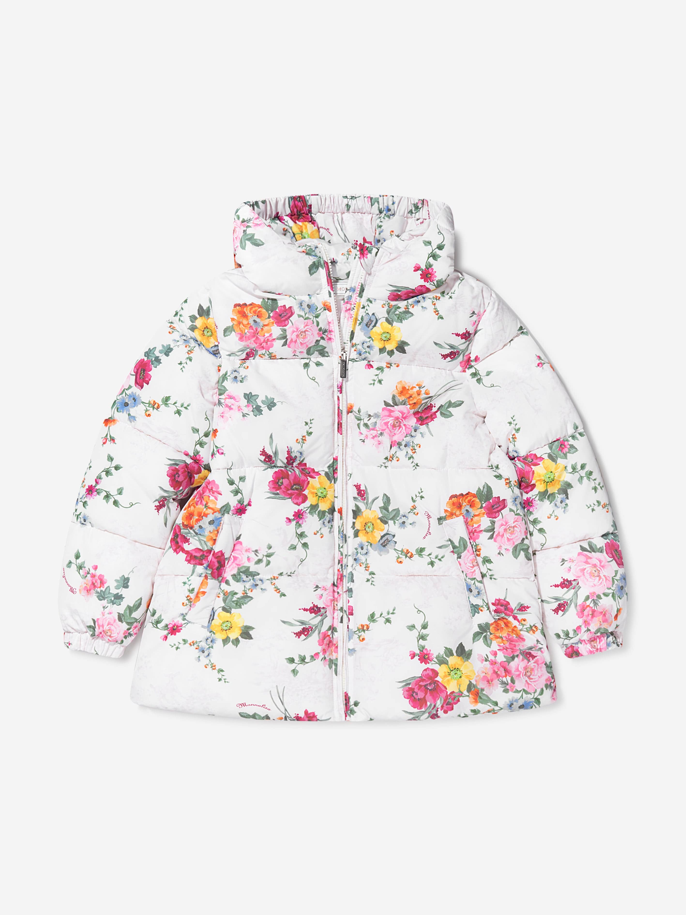 Monnalisa Girls Floral Down Padded Jacket