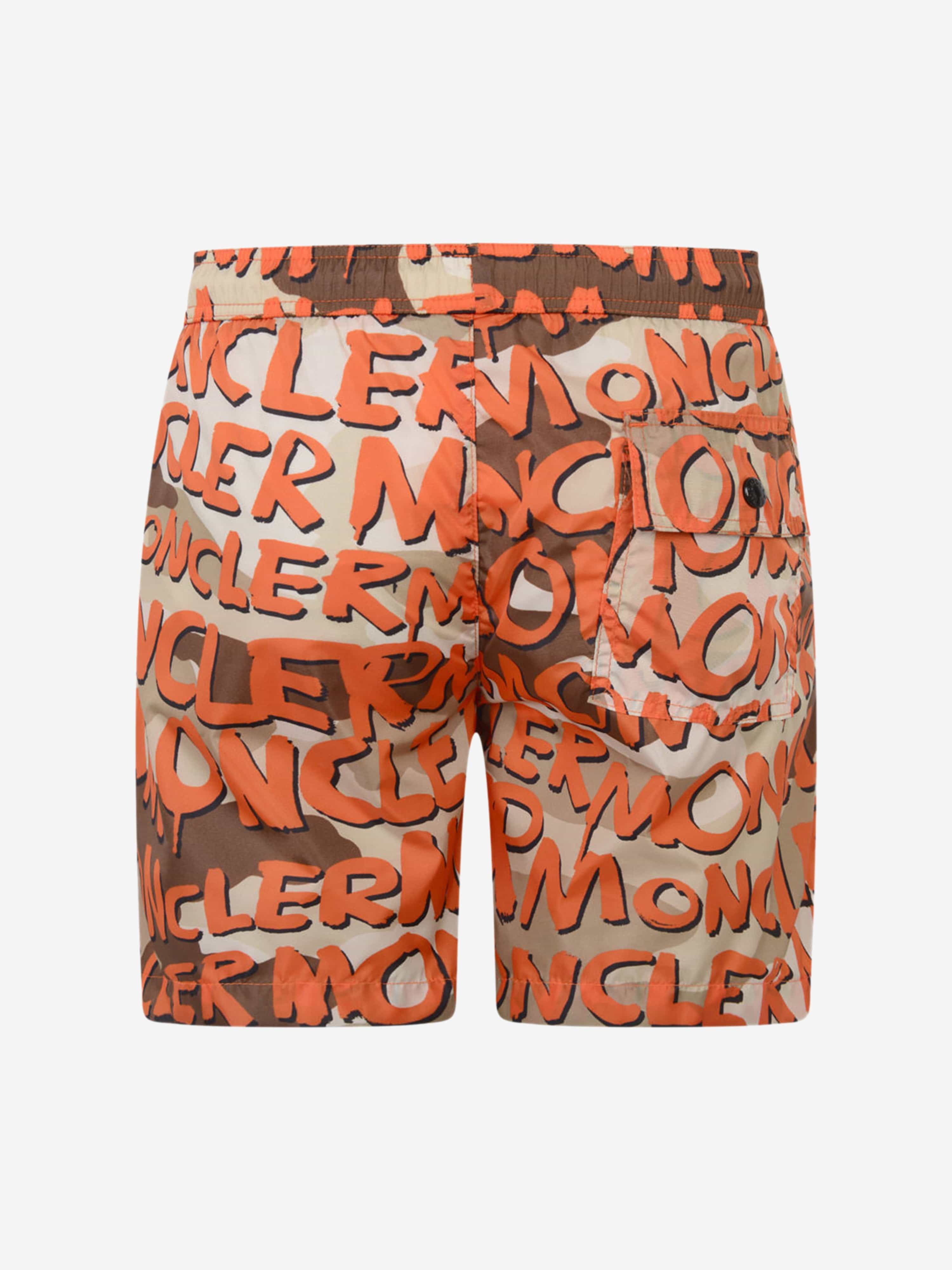 Moncler Enfant Boys Logo Print Swim Shorts