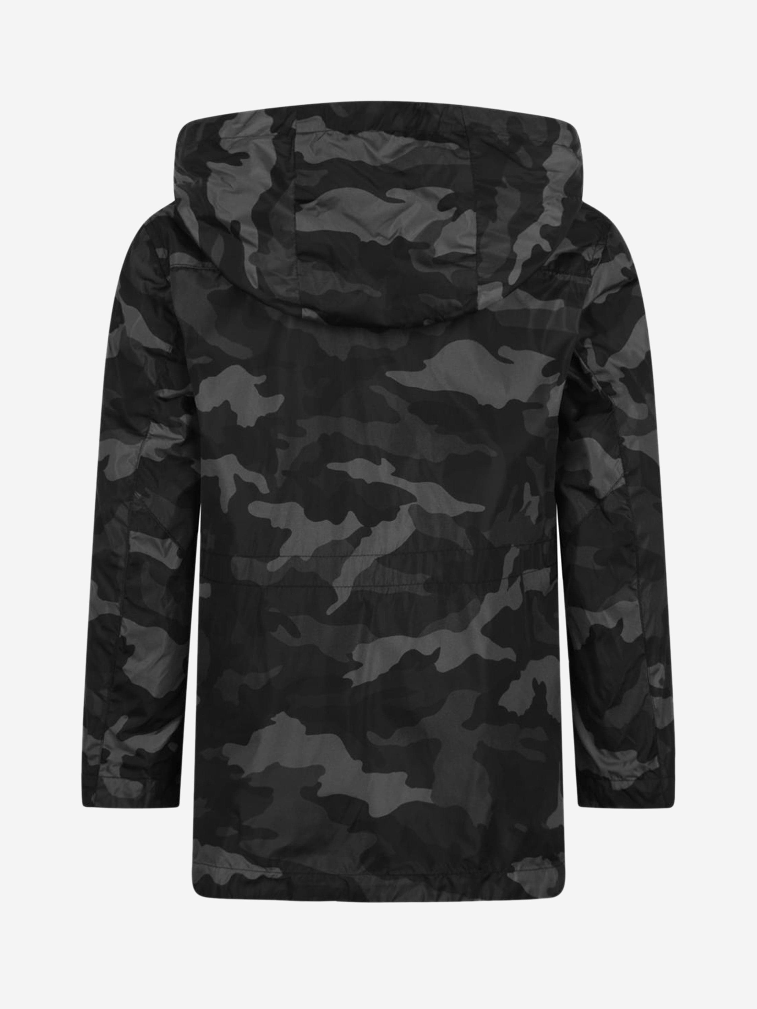 Moncler Enfant Boys & Grey Camouflage Ribble Jacket